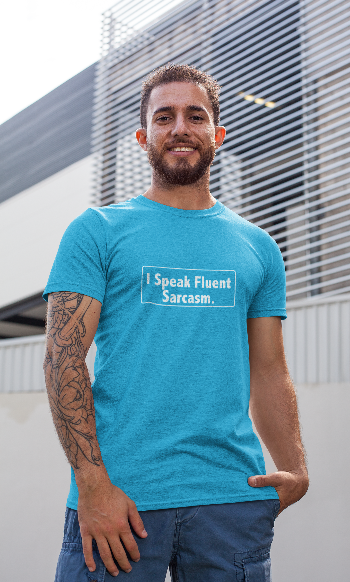 I speak fluent Sarcasm - Sarcastic Humor T-Shirt | Funny Gift for Friends, Casual Wear, Birthday Present, Unisex Graphic Tee, Sarcasm Clothing
