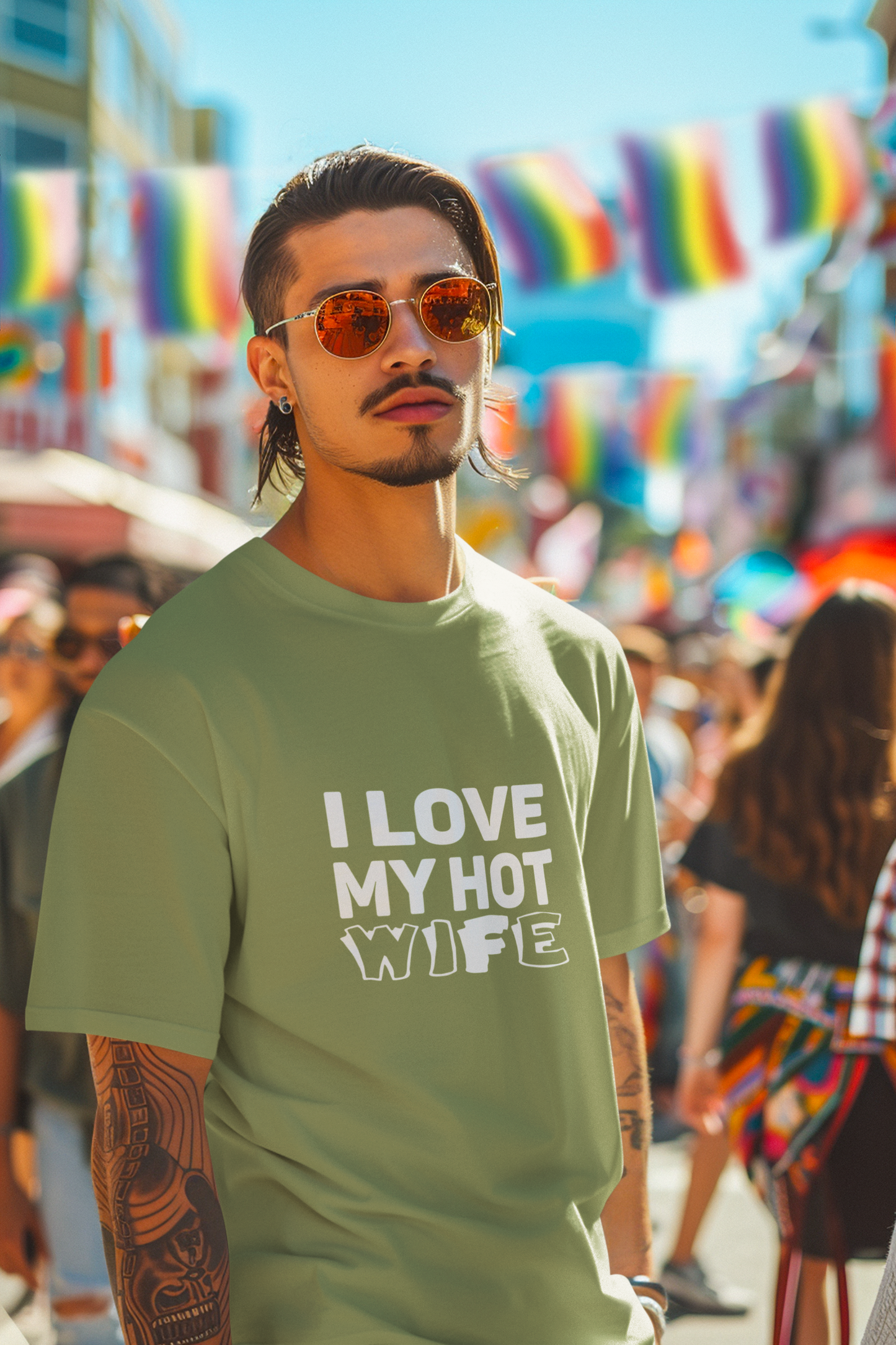 I Love My Hot Wife Shirt, Graphic Tee, Funny Couple Gift, Anniversary Present, Casual Wear, Unisex Love Tee