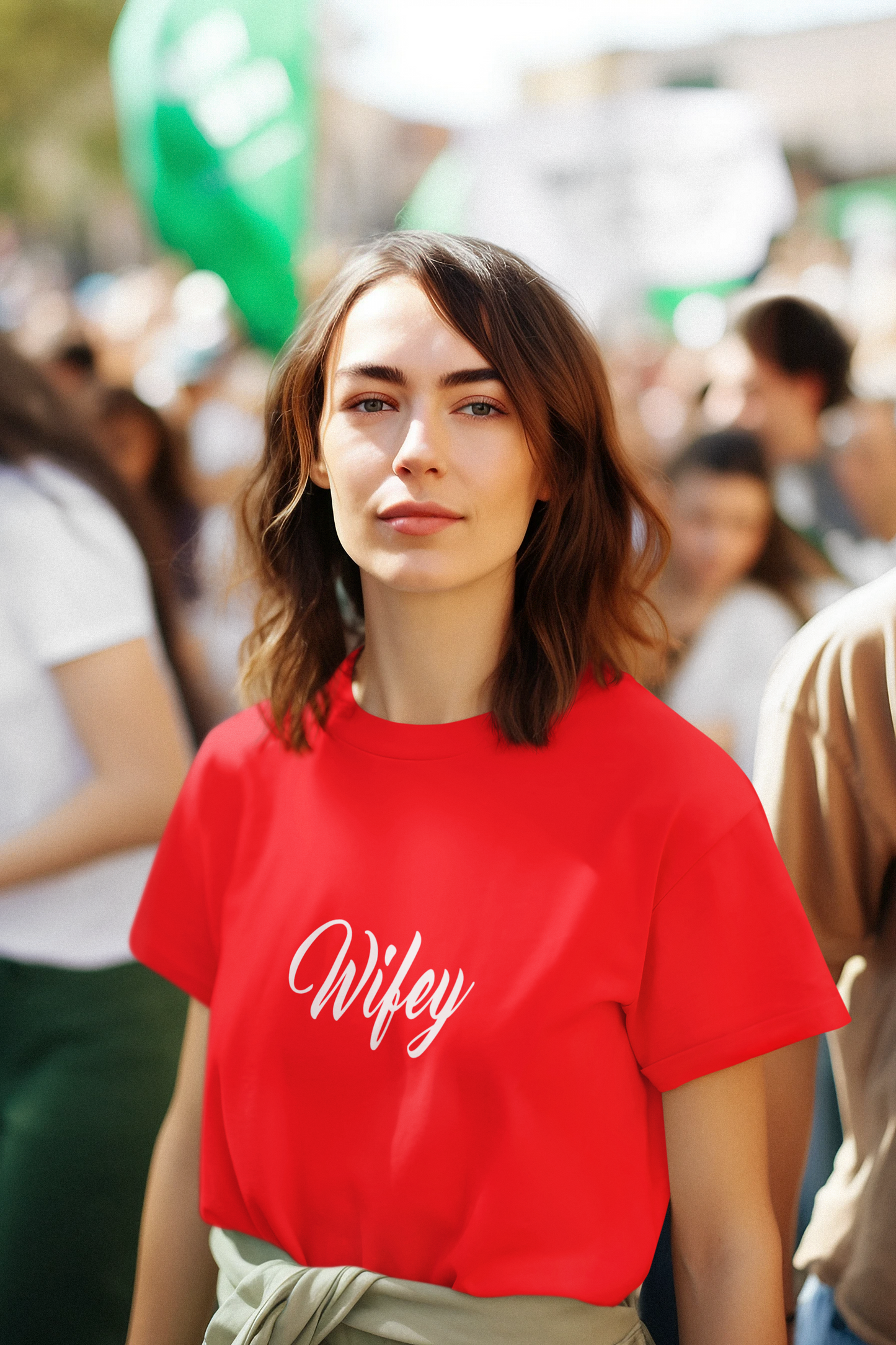 Wifey Unisex Cotton Tee - Cute Girlfriend Gift, Casual Fashion, Valentine's Day, Engagement, Wedding Party Tee