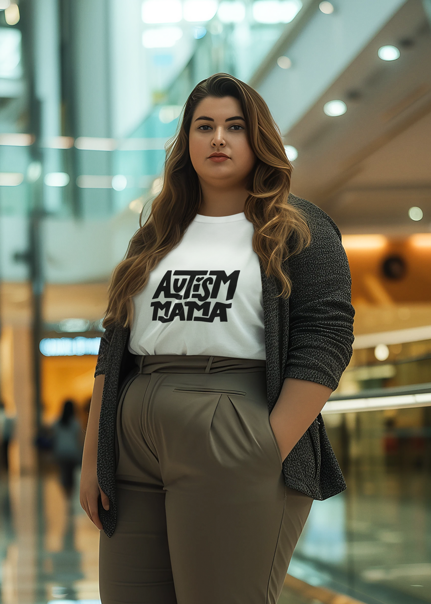 Autism Mama Heavy Cotton Tee | Supportive Unisex Shirt, Meaningful Gift for Autism Awareness, Casual Wear, Everyday Comfort, Gift for Moms