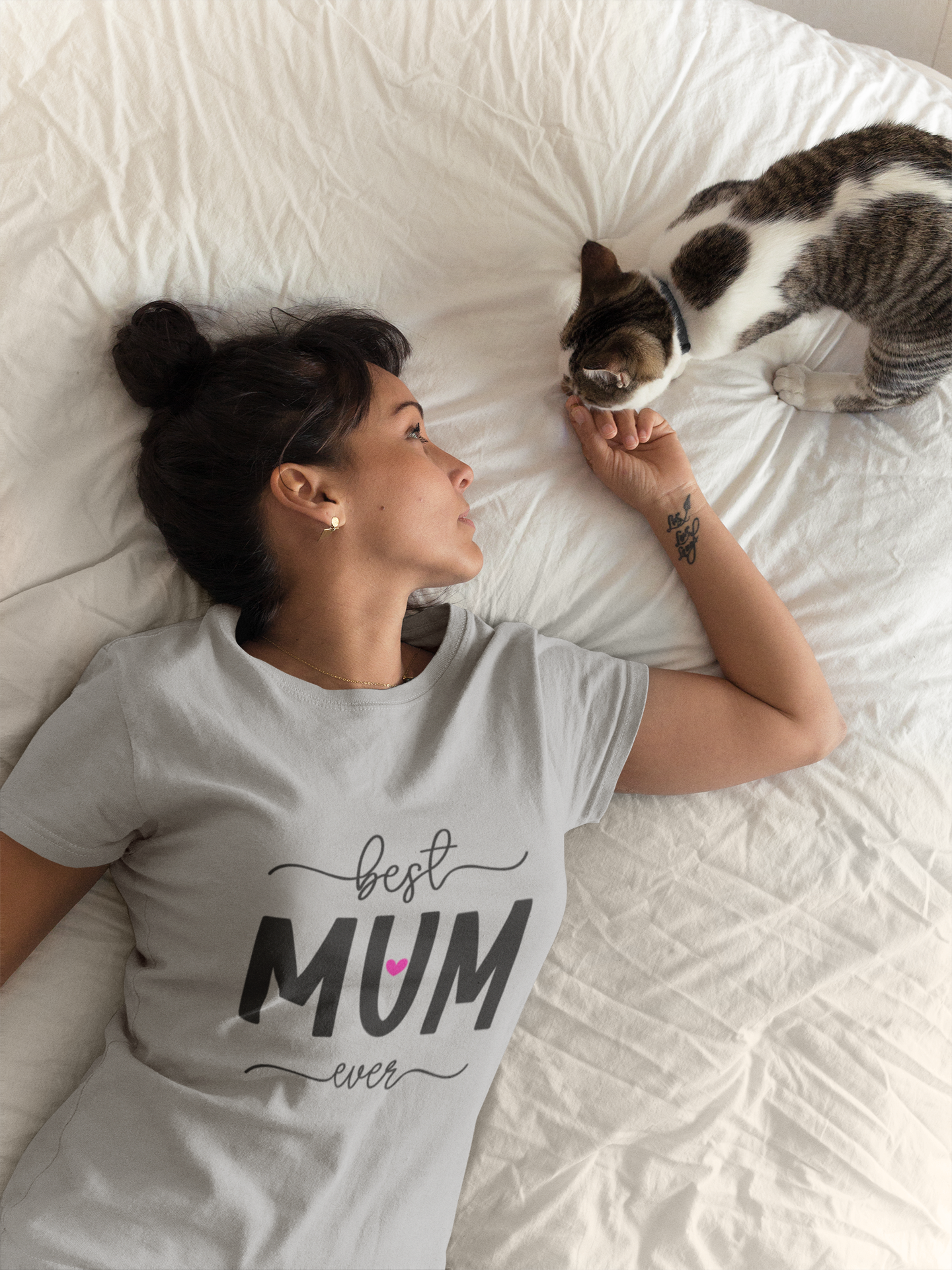 Best Mum Ever Unisex Heavy Cotton Tee | Mother's Day Gift, Casual Wear, Birthday Present, Family Design, Unique Tee