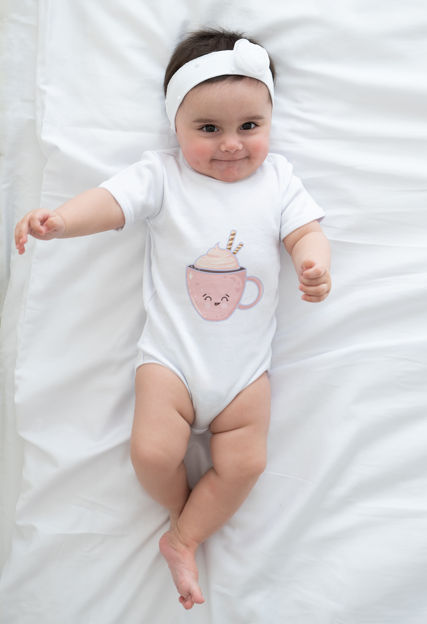 Cute Hot Chocolate Infant Onesie, Baby Shower Gift, Holiday Outfit, Newborn Clothing, Festive Baby Wear, Winter Celebration Attire