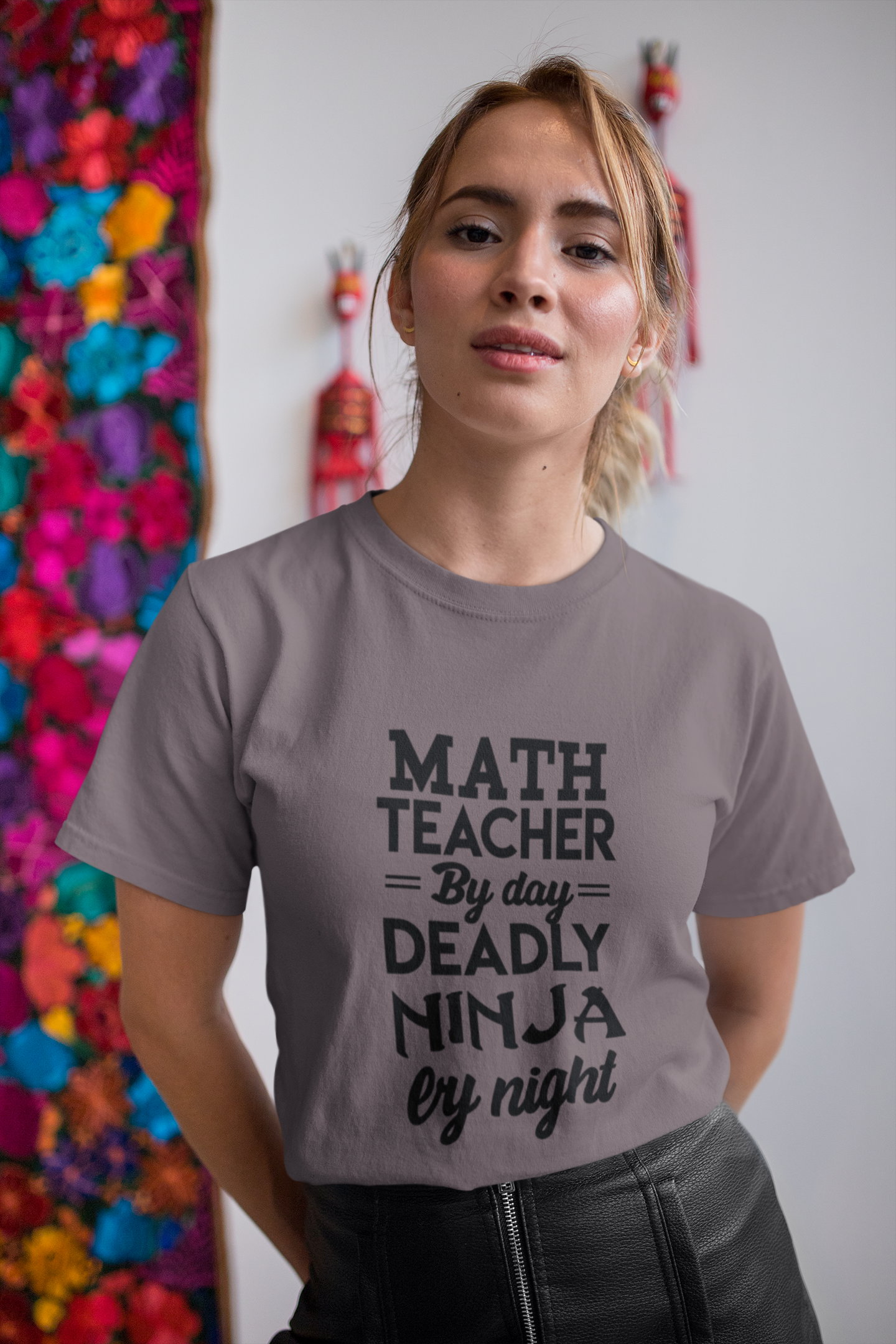 Math Teacher Ninja Unisex T-shirt - Fun Gift for Educators, Teacher Appreciation, Back to School, Funny Classroom Style