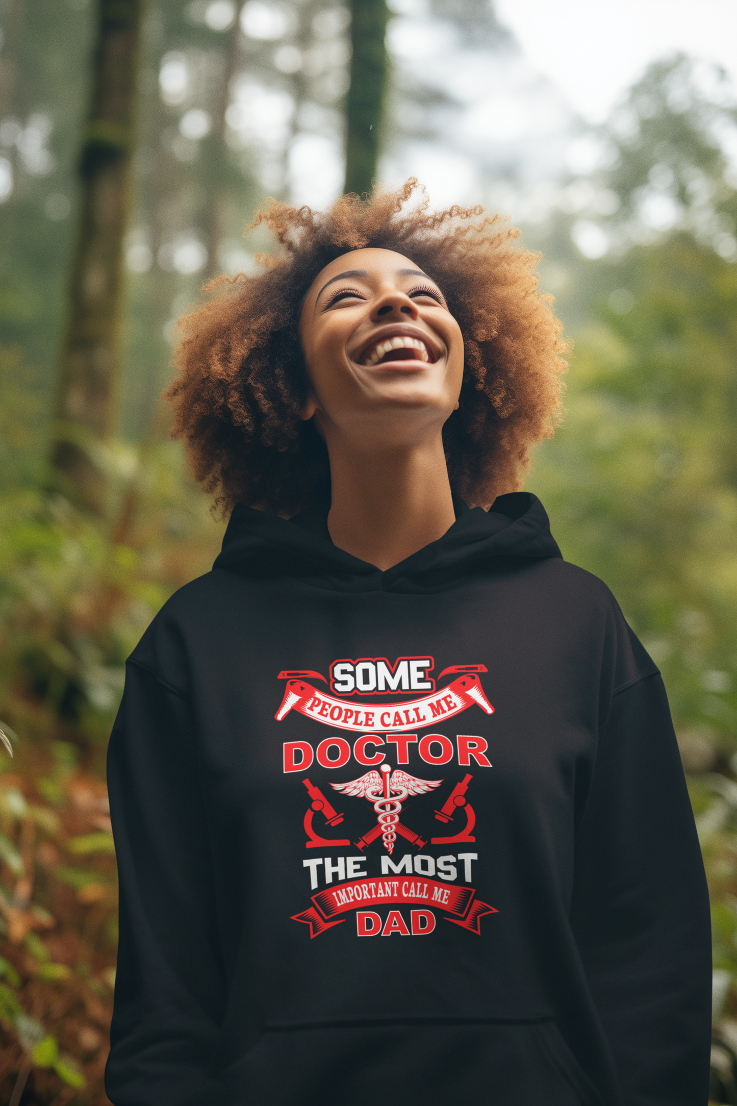 Doctor Dad Unisex Hooded Long Sleeve Tee, Funny Gift, Father's Day Apparel, Medical Humor Shirt, Perfect for Dads