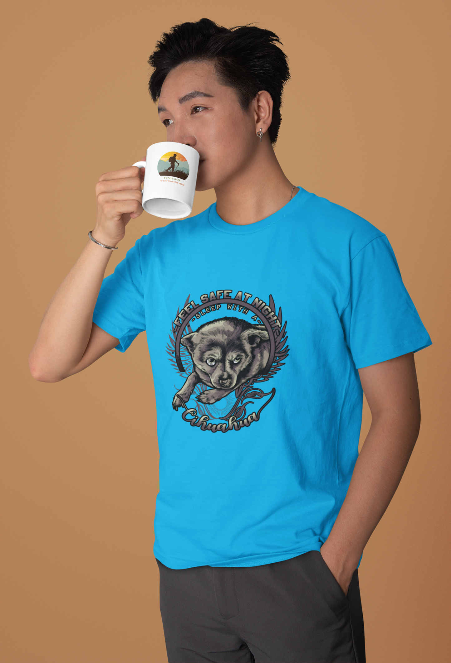 Artistic Dog Design Unisex Heavy Cotton Tee, Pet Lover Gift, Animal Graphic T-Shirt, Casual Wear, Everyday Style, Unique Pet T-Shirt