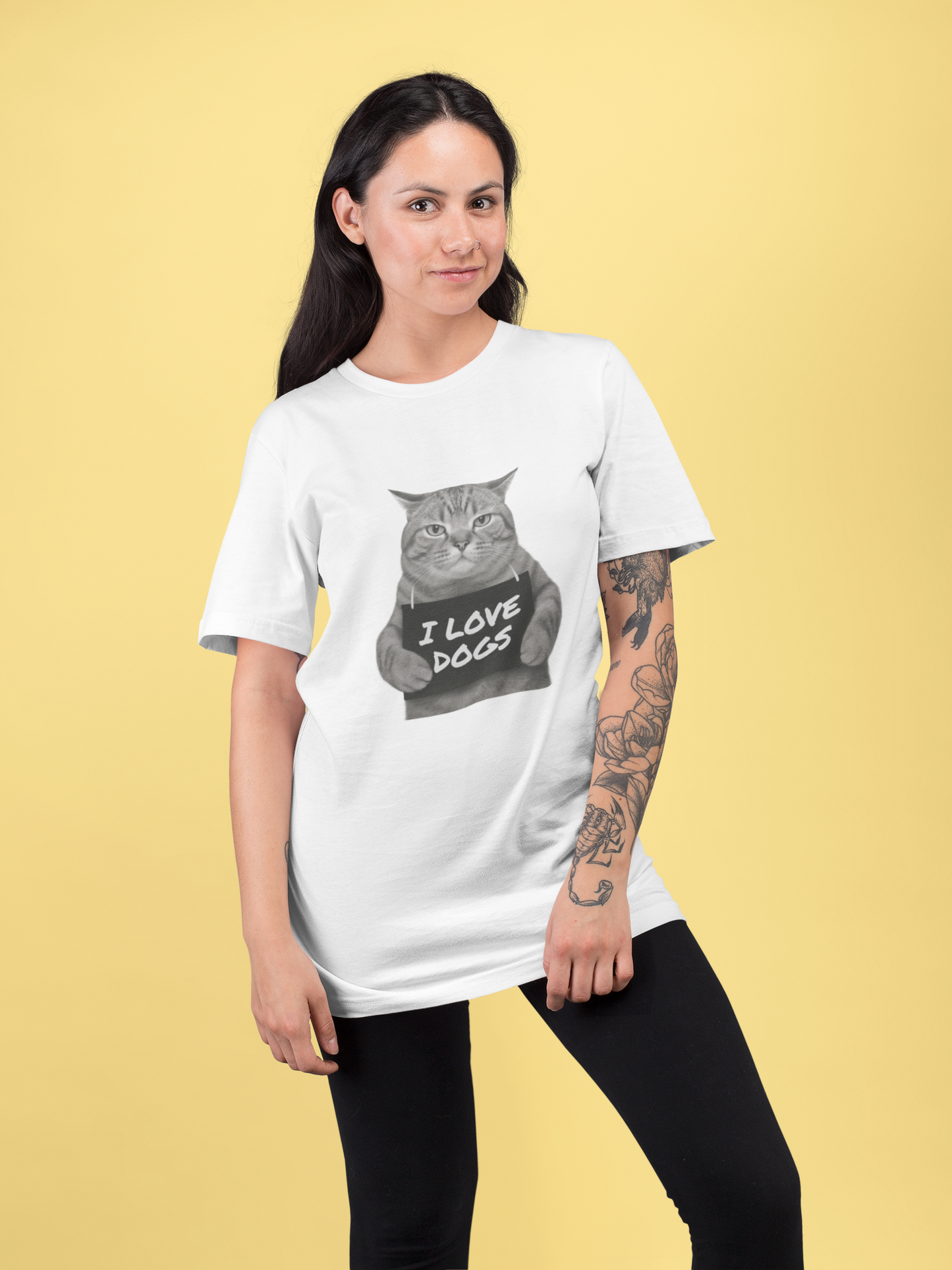Cute Pet Lover Tee, I Love Dogs Cat Shirt, Animal Lovers Gift, Funny Graphic Tee, Unisex Cotton T-Shirt