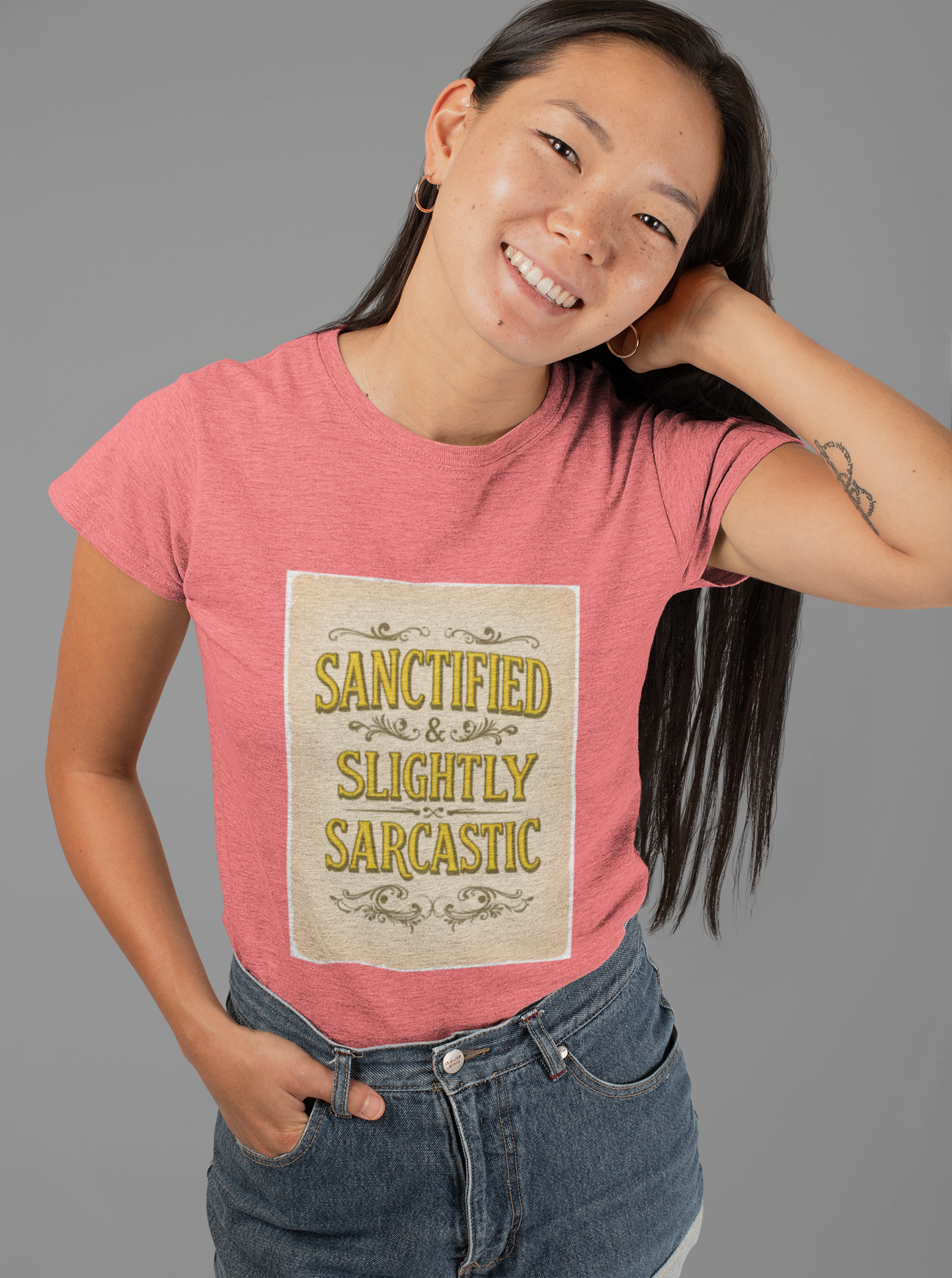 Sanctified & Slightly Sarcastic Unisex T-Shirt | Funny Graphic Tee for Everyday Wear, Gift for Friends, Humor Shirt, Casual Outfit, [...]