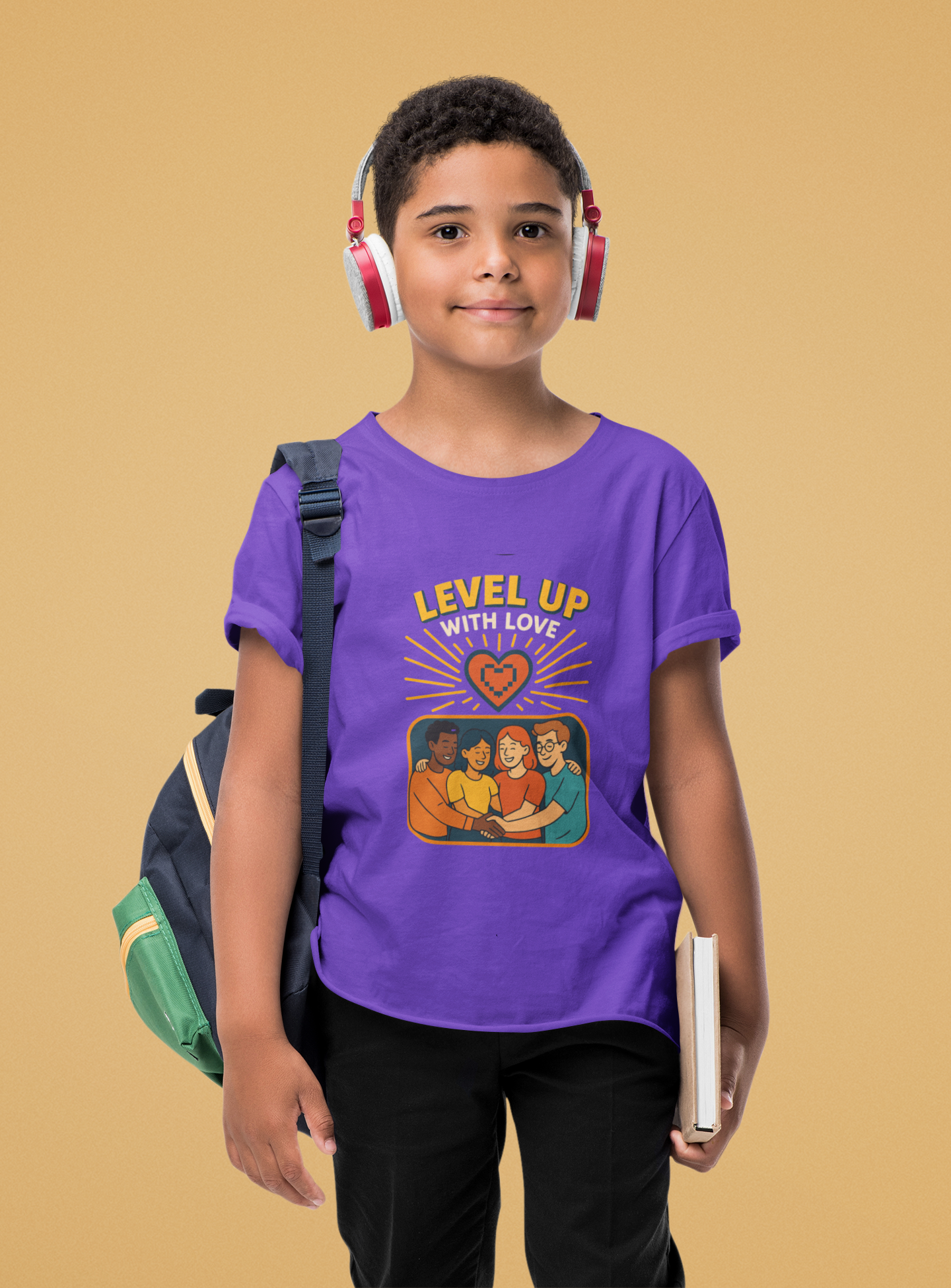 Christian Level Up Kids Tee | Fun Graphic T-Shirt for Play, Gift for Kids, Birthday Party, Family Gatherings, Casual Wear