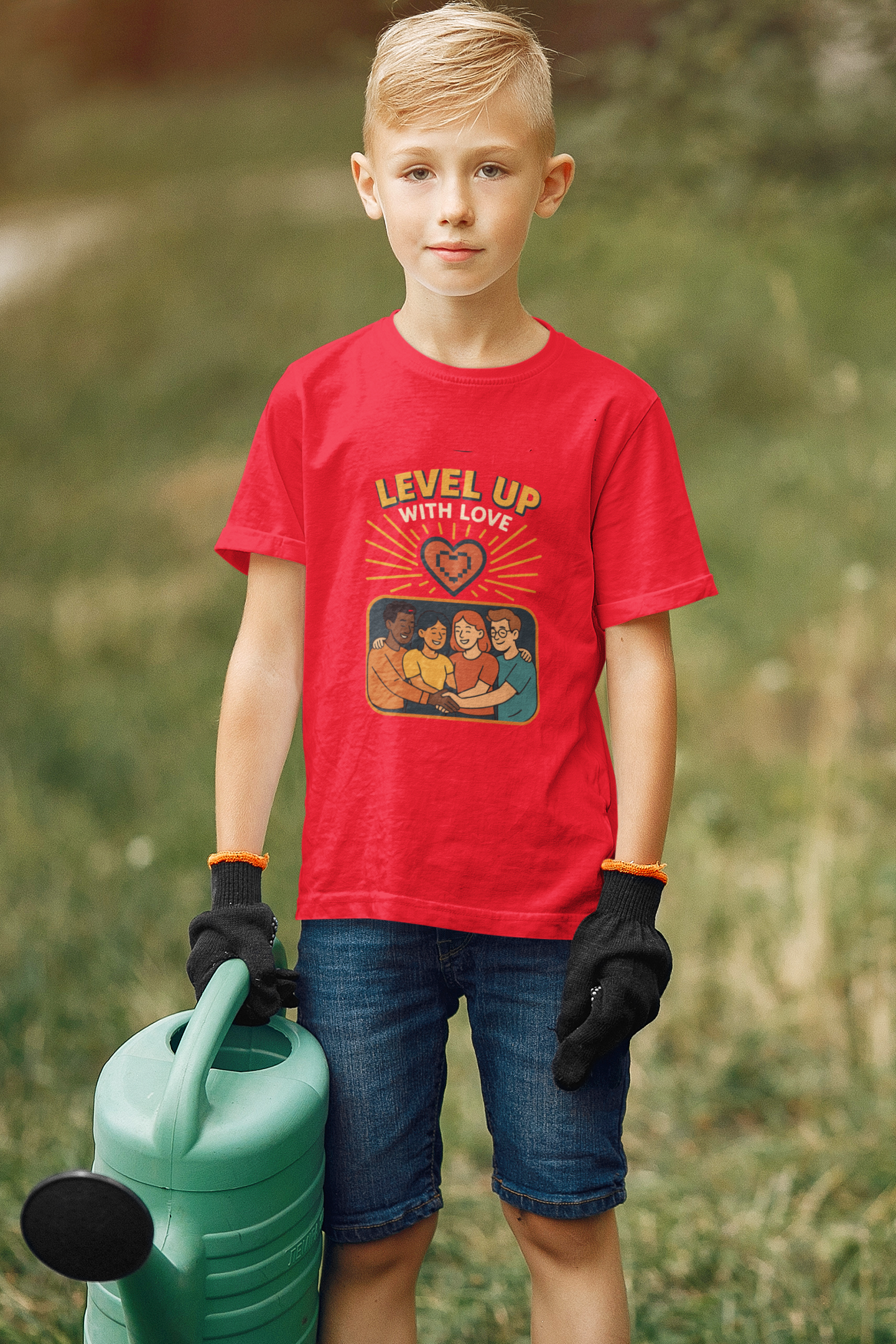 Christian Level Up Kids Tee | Fun Graphic T-Shirt for Play, Gift for Kids, Birthday Party, Family Gatherings, Casual Wear
