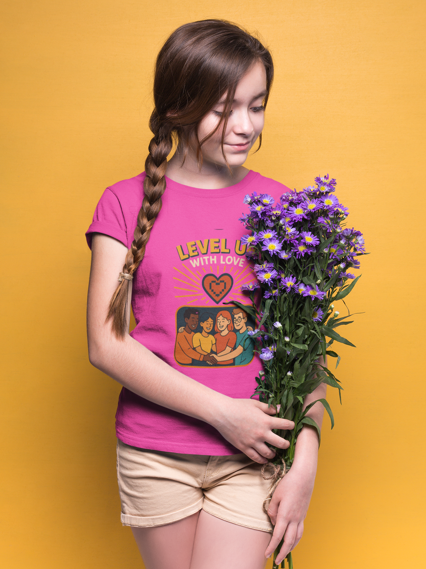 Christian Level Up Kids Tee | Fun Graphic T-Shirt for Play, Gift for Kids, Birthday Party, Family Gatherings, Casual Wear