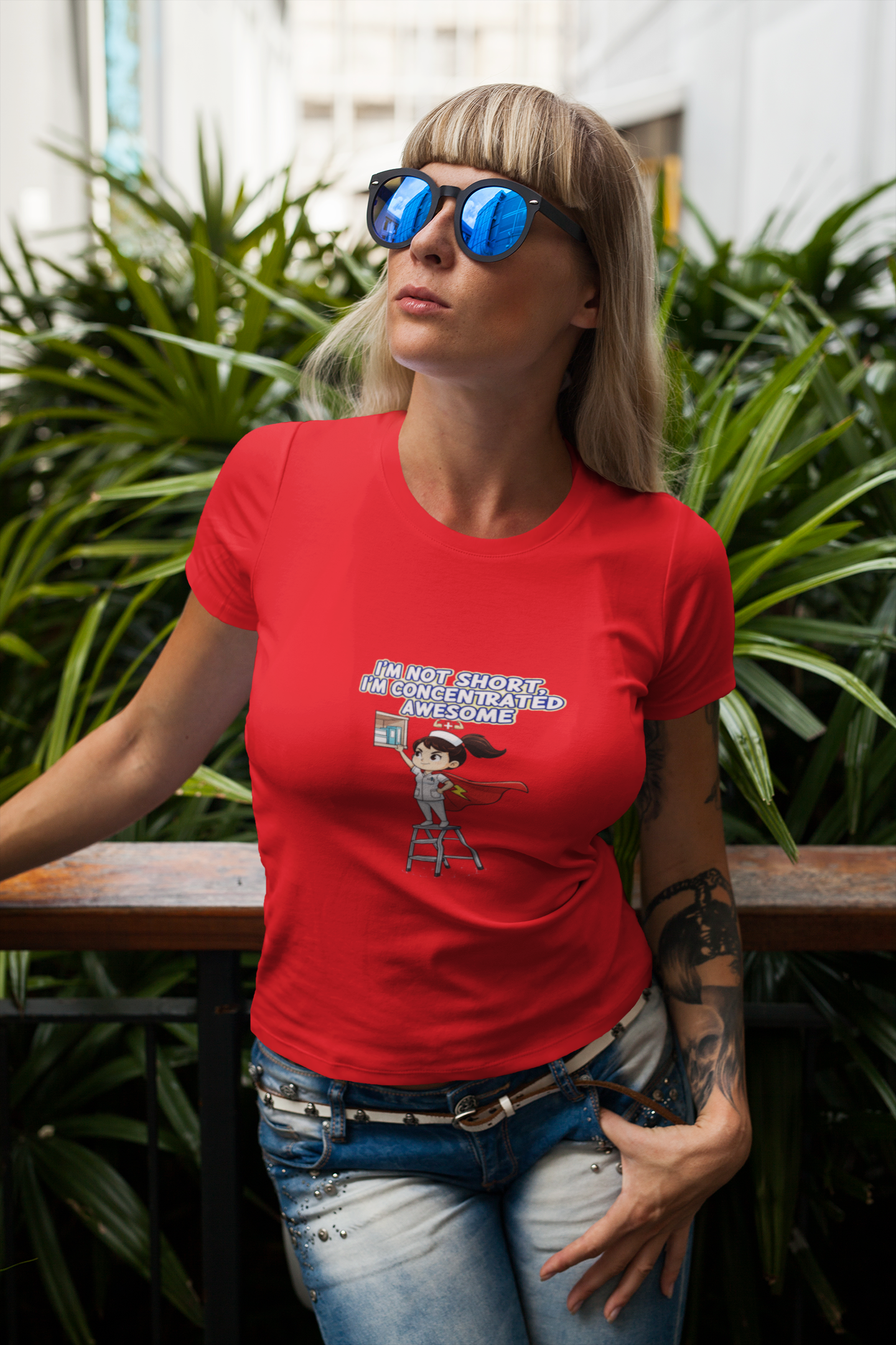 Superhero Motivation Tee - I'm Not Short, I'm Concentrated Awesome! | Unisex Heavy Cotton Shirt, Gift for Nurses, Daily Wear