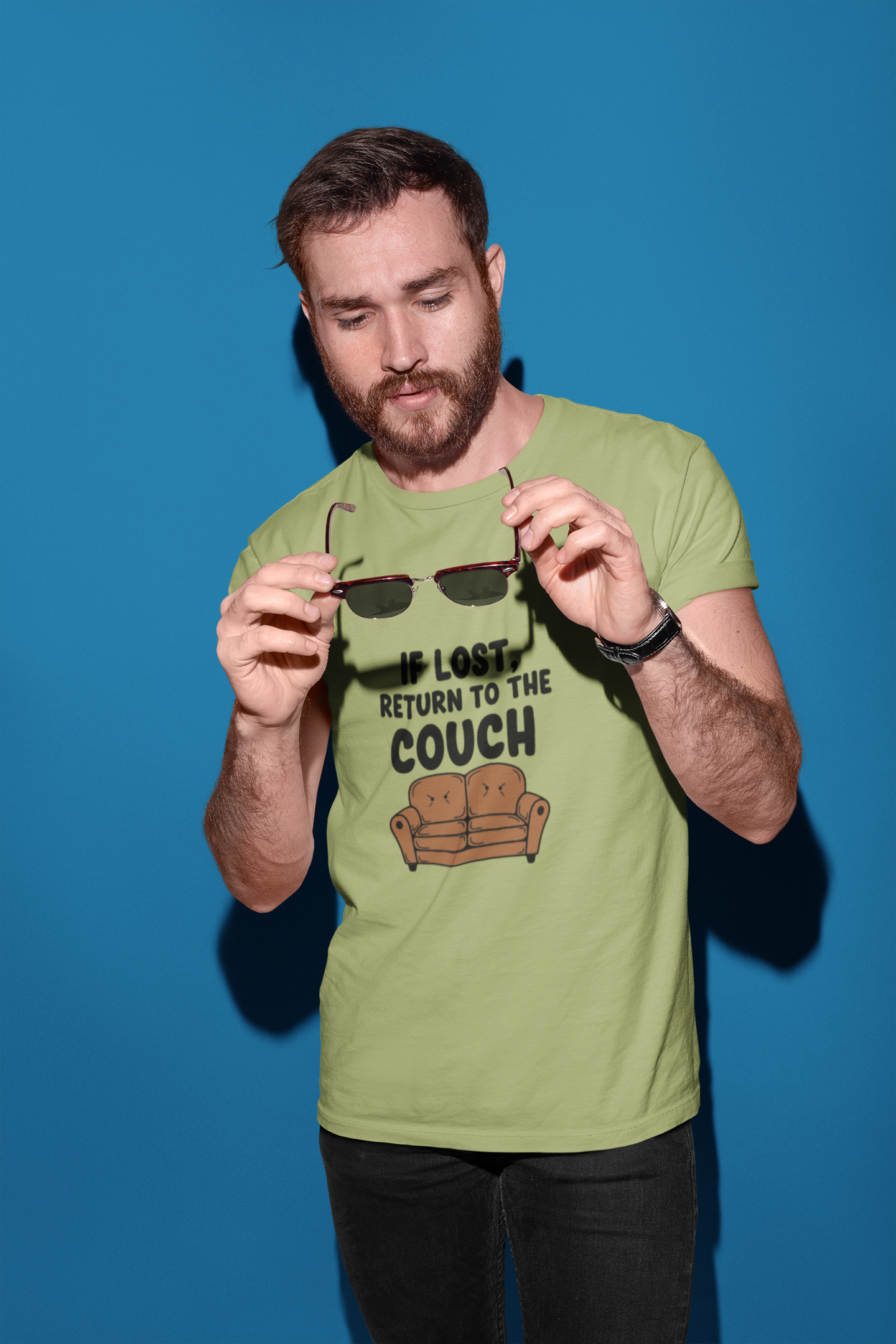 Funny Couch Tee, Unisex Heavy Cotton Tee, Comfort Shirt for Homebodies, Perfect Gift for Couch Lovers, Casual Wear, Quirky Shirt