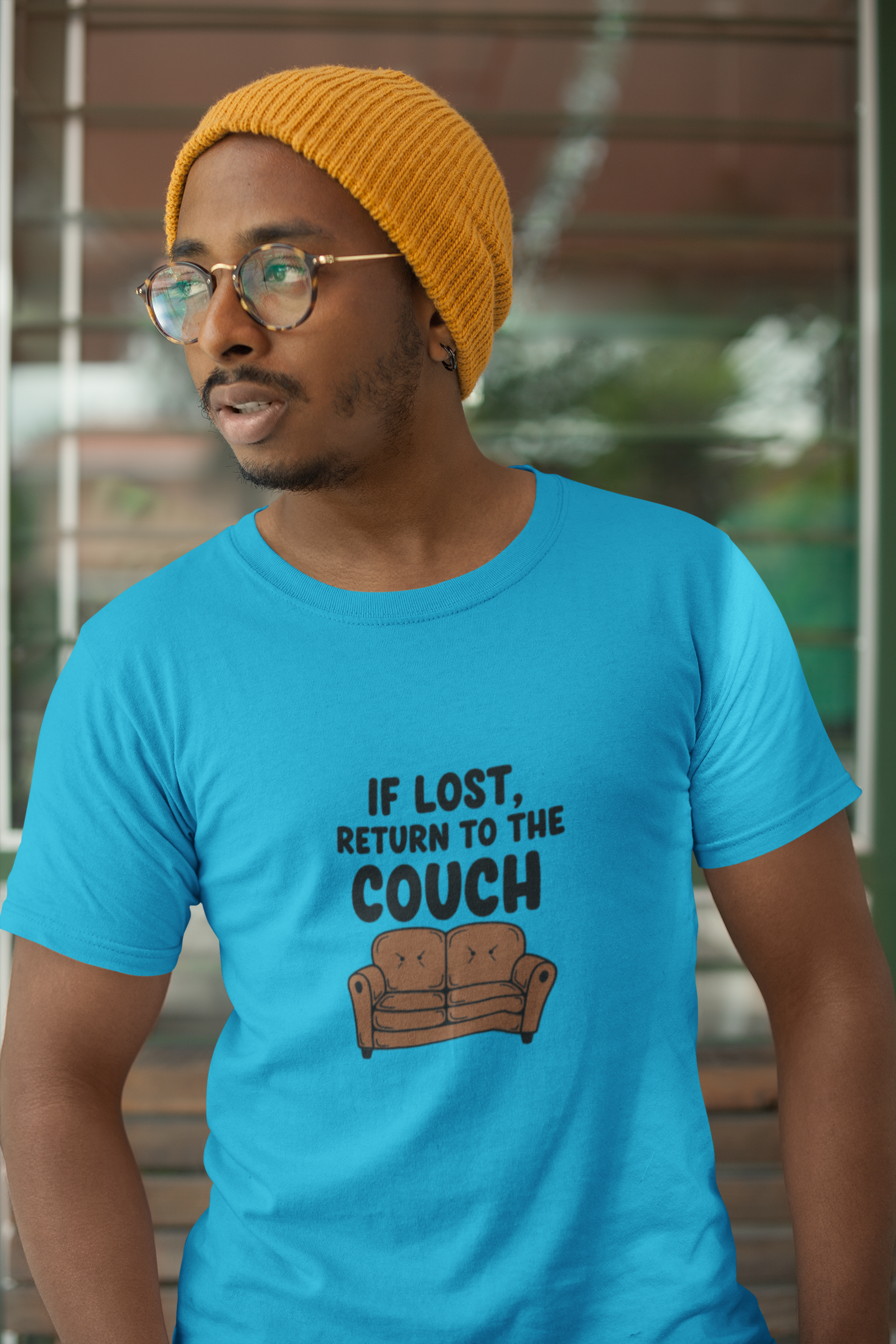 Funny Couch Tee, Unisex Heavy Cotton Tee, Comfort Shirt for Homebodies, Perfect Gift for Couch Lovers, Casual Wear, Quirky Shirt