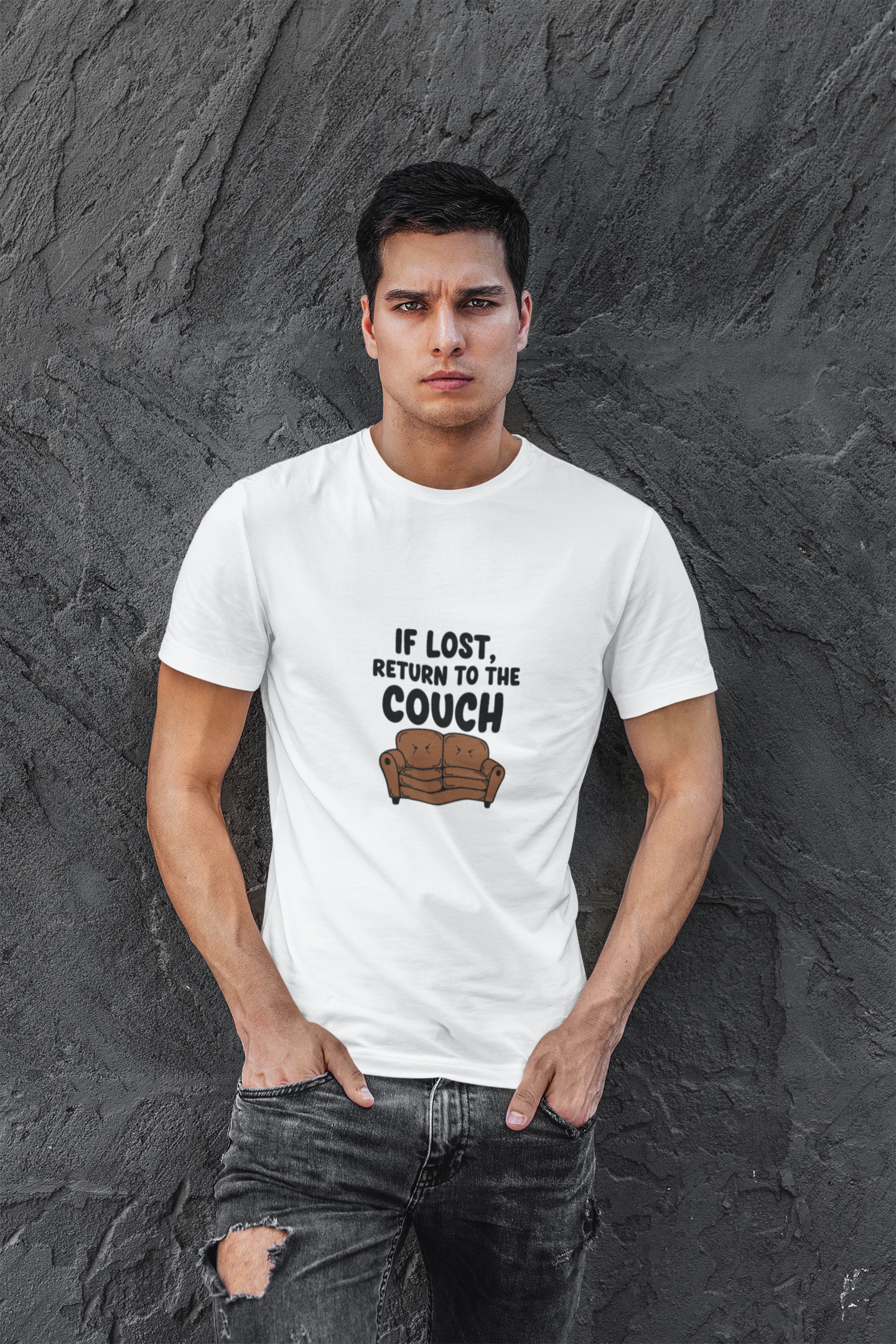 Funny Couch Tee, Unisex Heavy Cotton Tee, Comfort Shirt for Homebodies, Perfect Gift for Couch Lovers, Casual Wear, Quirky Shirt