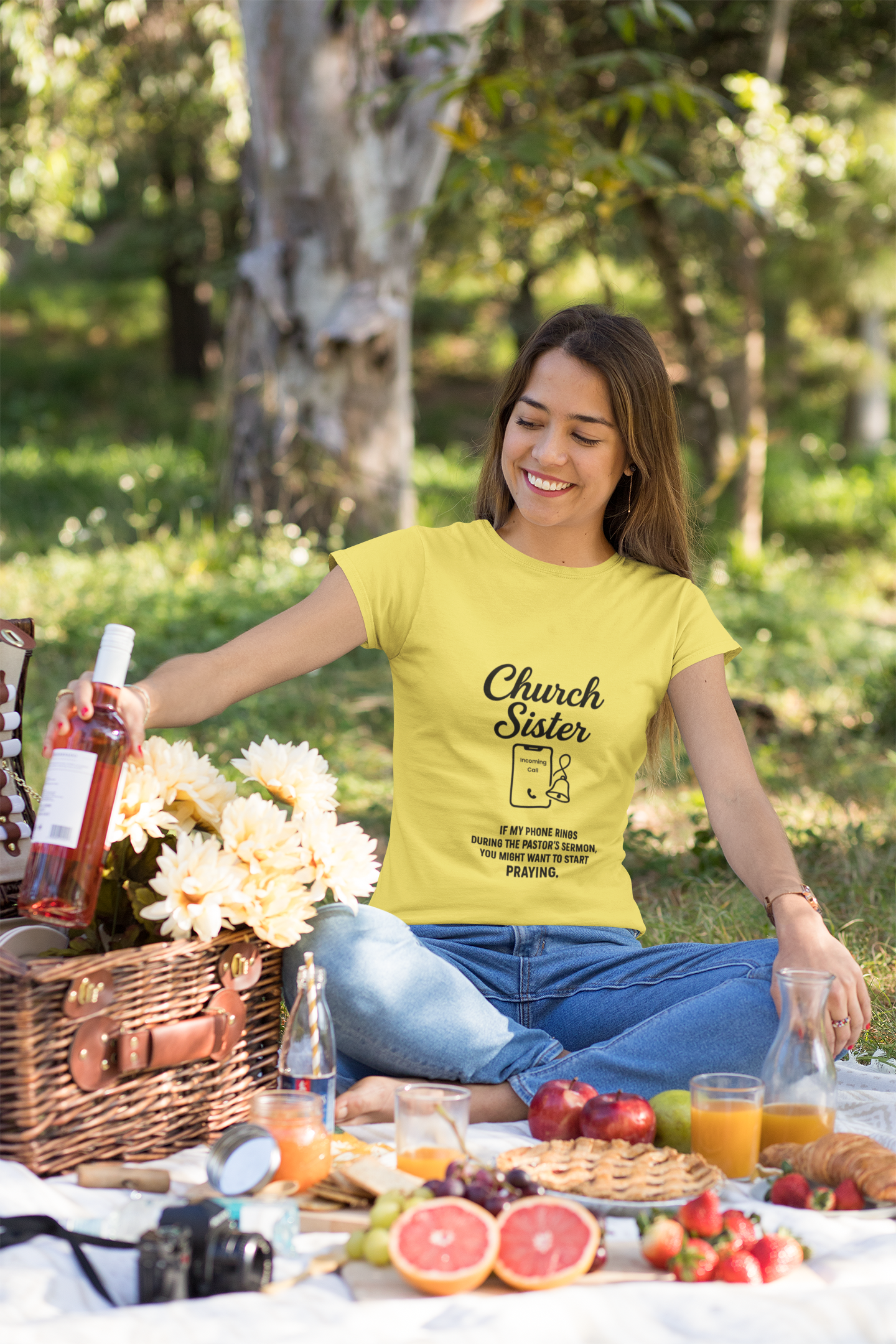 Church Sister T-Shirt | Funny Christian Tee, Church Apparel, Gifts for Churchgoers, Unisex T-Shirt, Religious Humor Shirt
