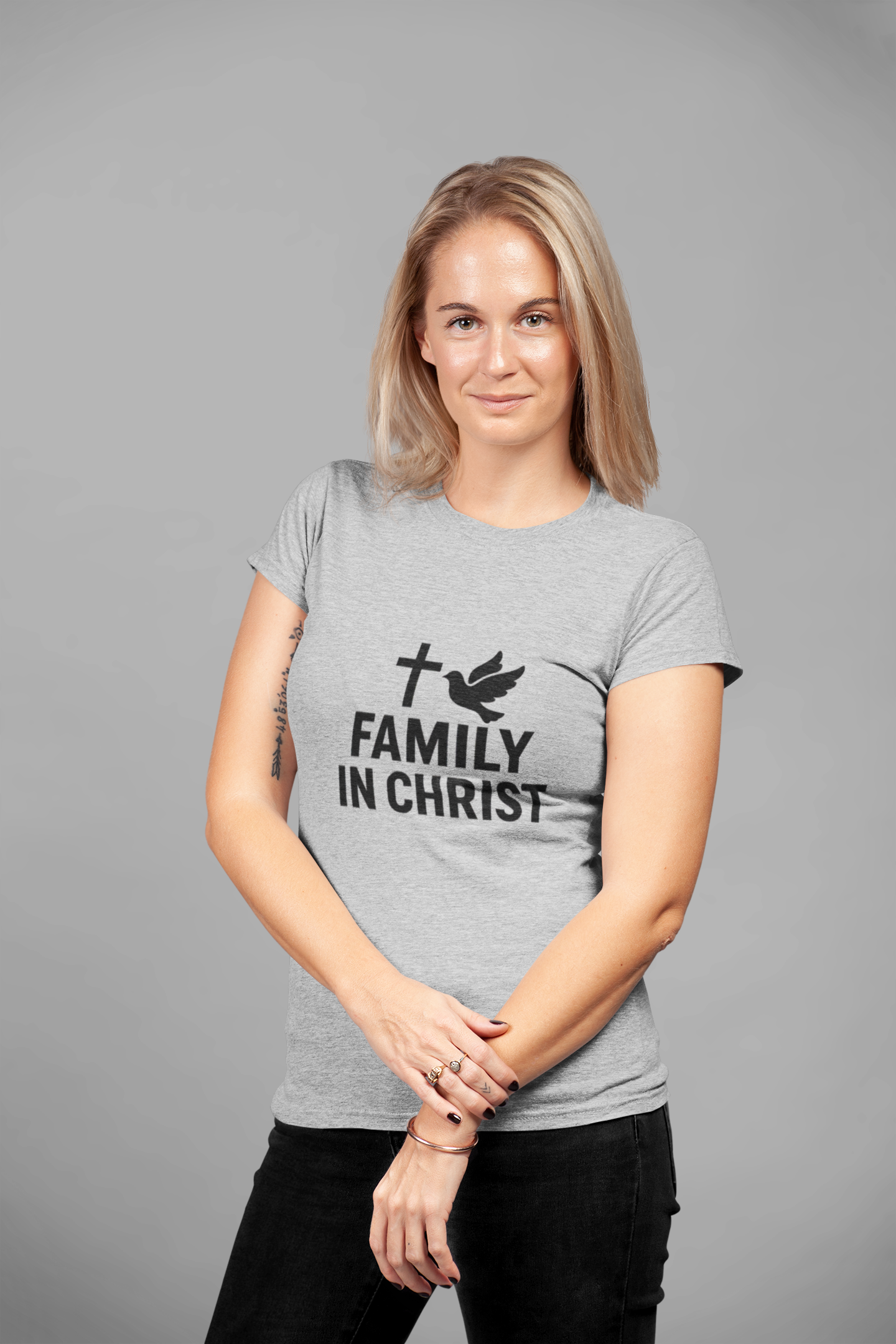 Faith-Inspired Family T-Shirt, Christian Gift, Unisex Tee for Family Events, Church Outfits, Religious Apparel