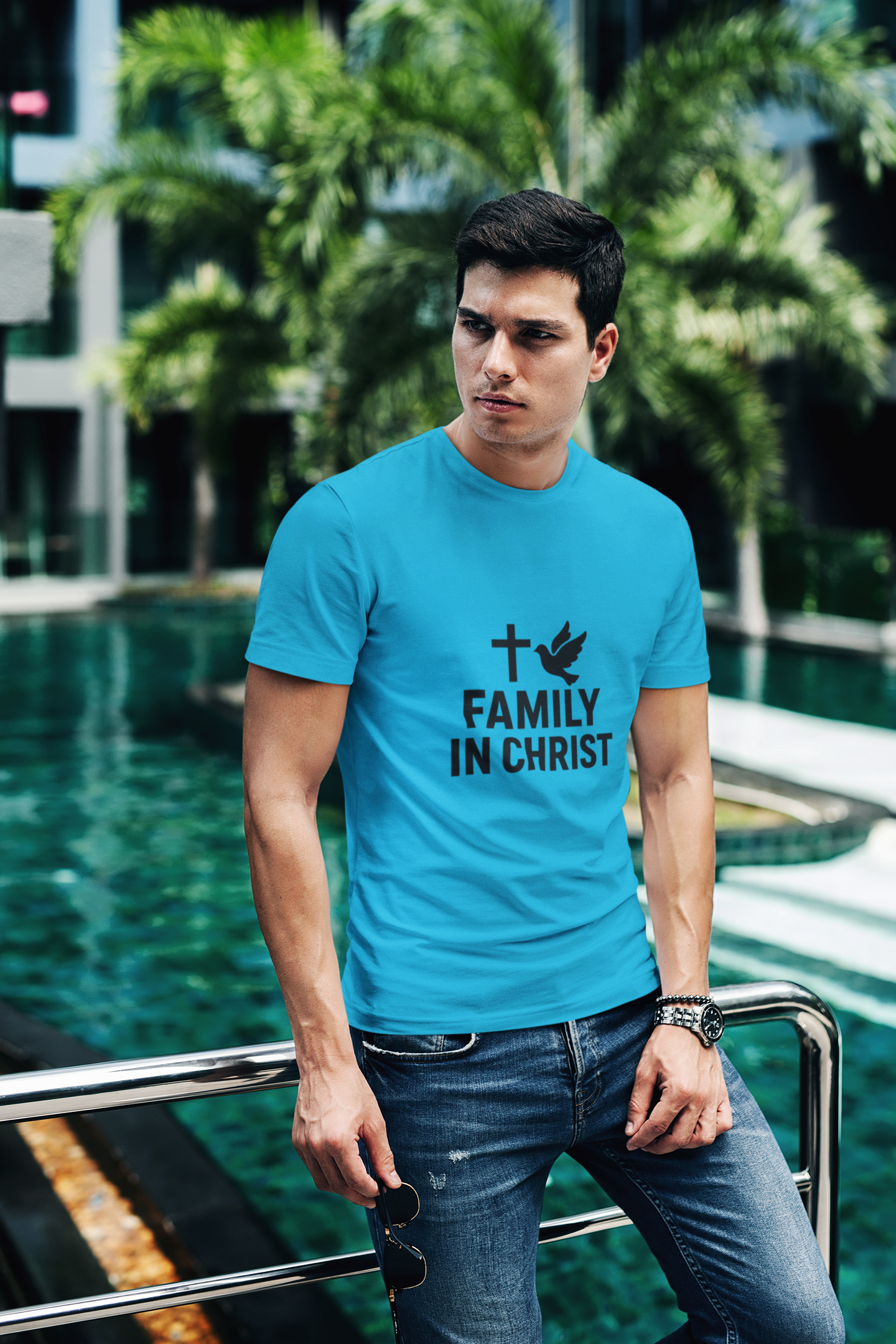 Faith-Inspired Family T-Shirt, Christian Gift, Unisex Tee for Family Events, Church Outfits, Religious Apparel