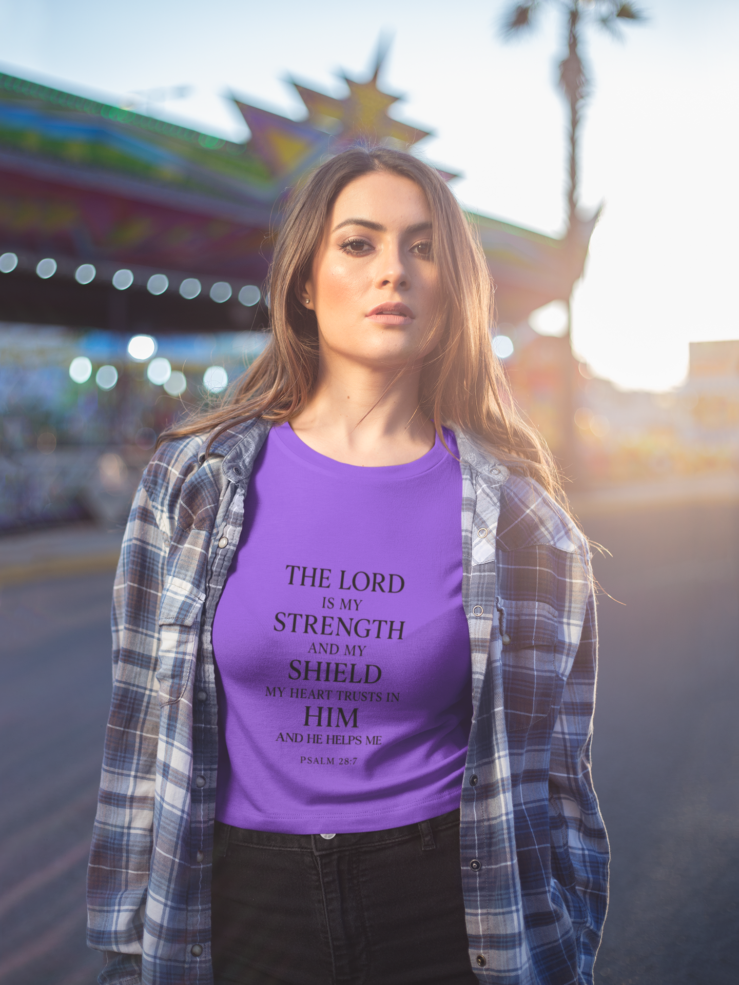 Faith-Inspired Unisex Heavy Cotton Tee - "The Lord is My Strength"