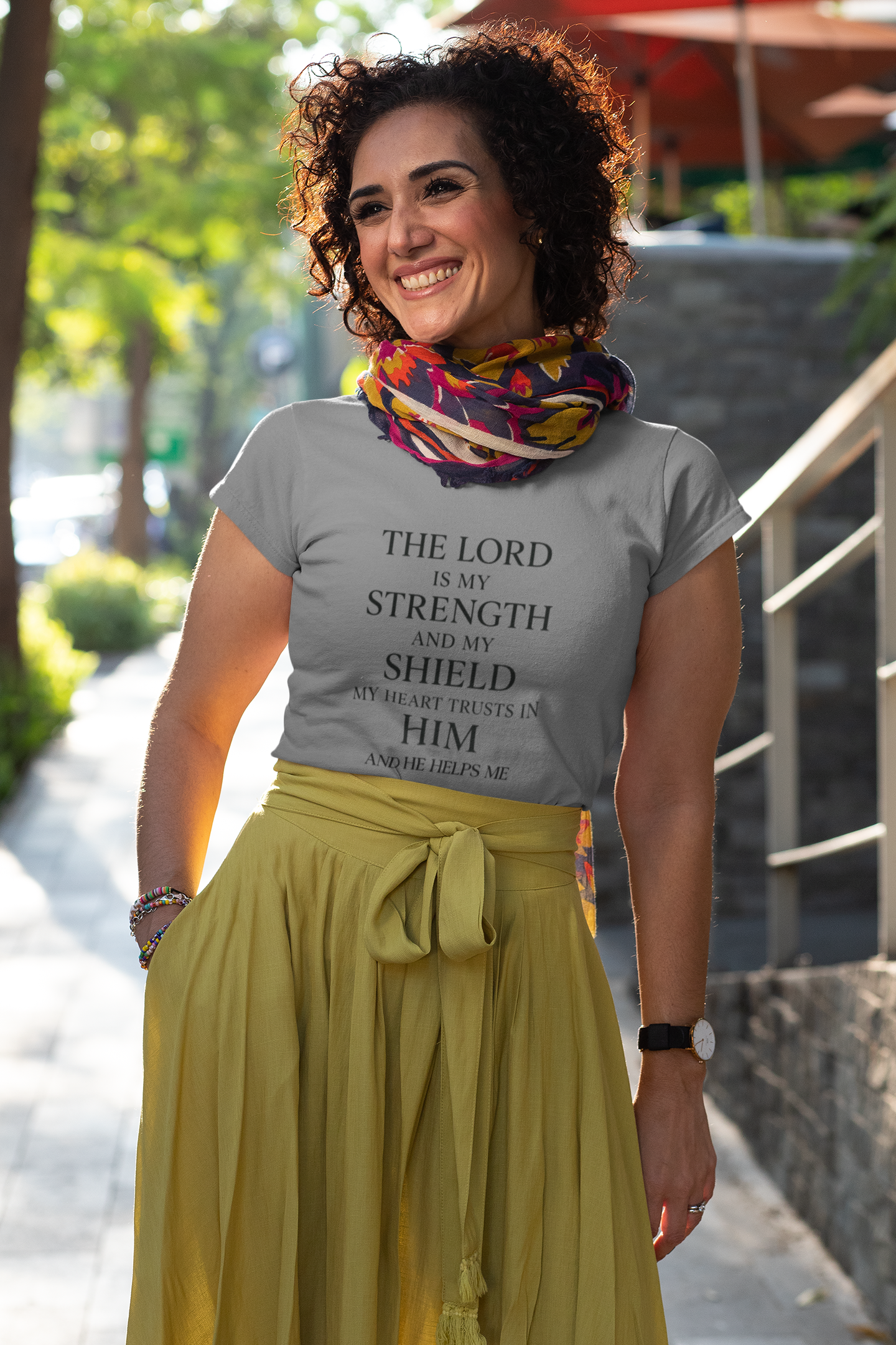 Faith-Inspired Unisex Heavy Cotton Tee - "The Lord is My Strength"