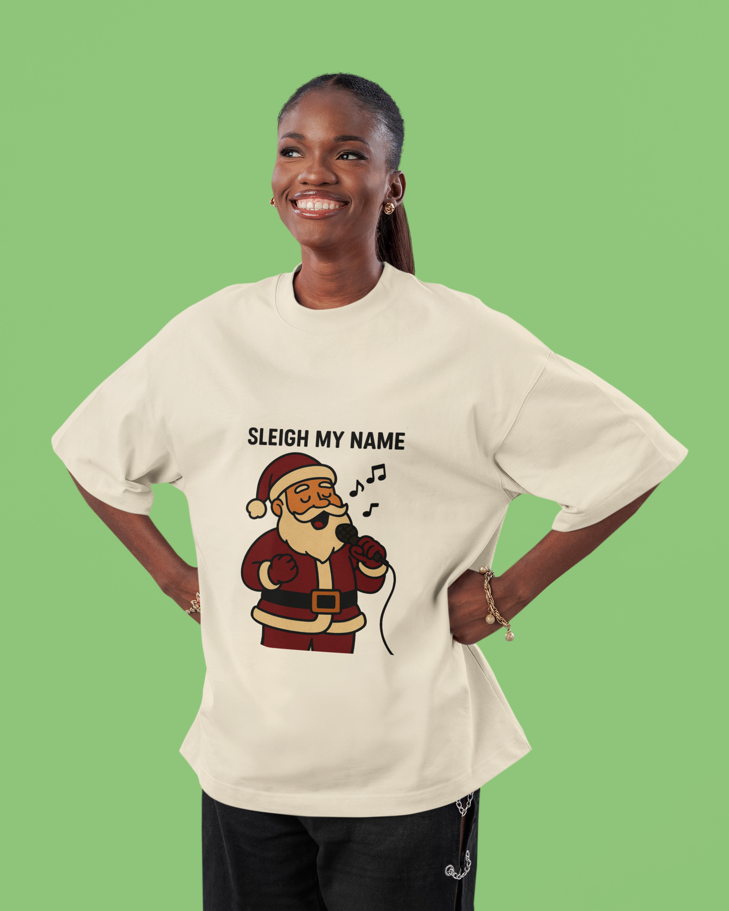 Santa Sleigh My Name Unisex T-Shirt
