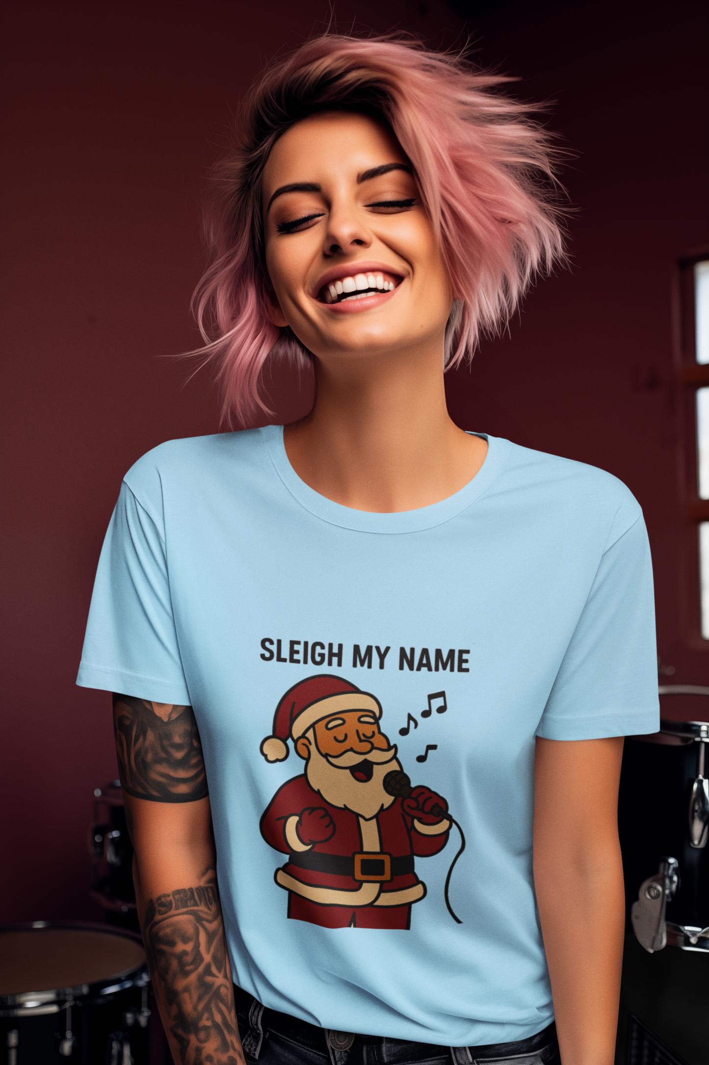 Santa Sleigh My Name Unisex T-Shirt