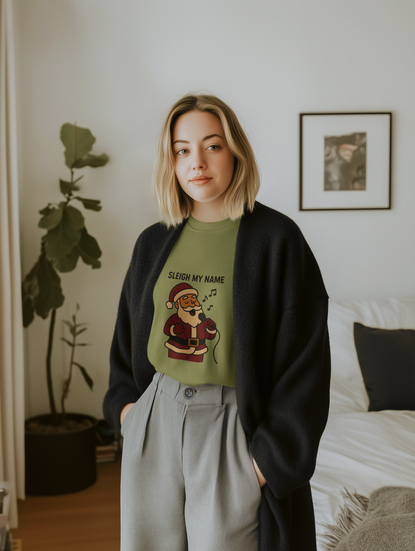 Santa Sleigh My Name Unisex T-Shirt