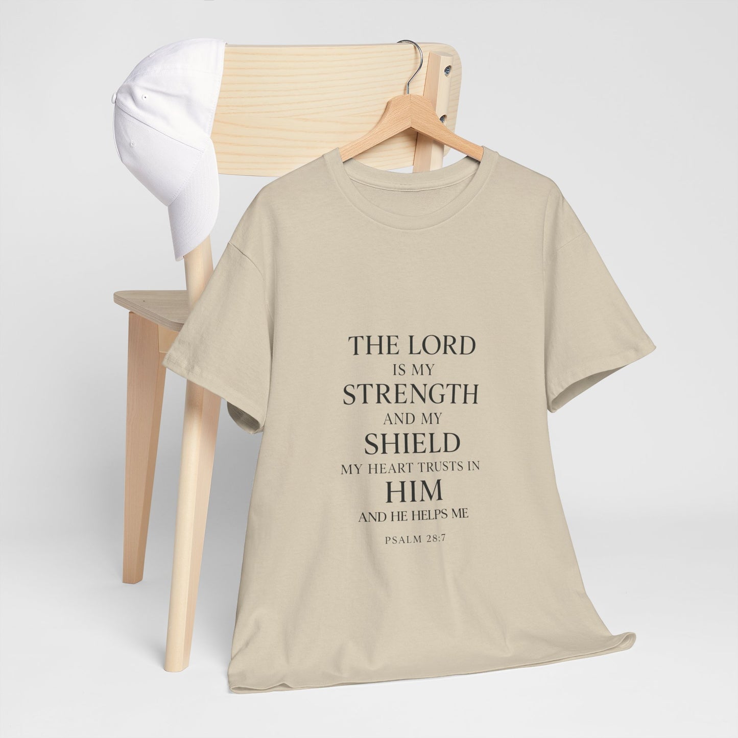 Faith-Inspired Unisex Heavy Cotton Tee - "The Lord is My Strength"
