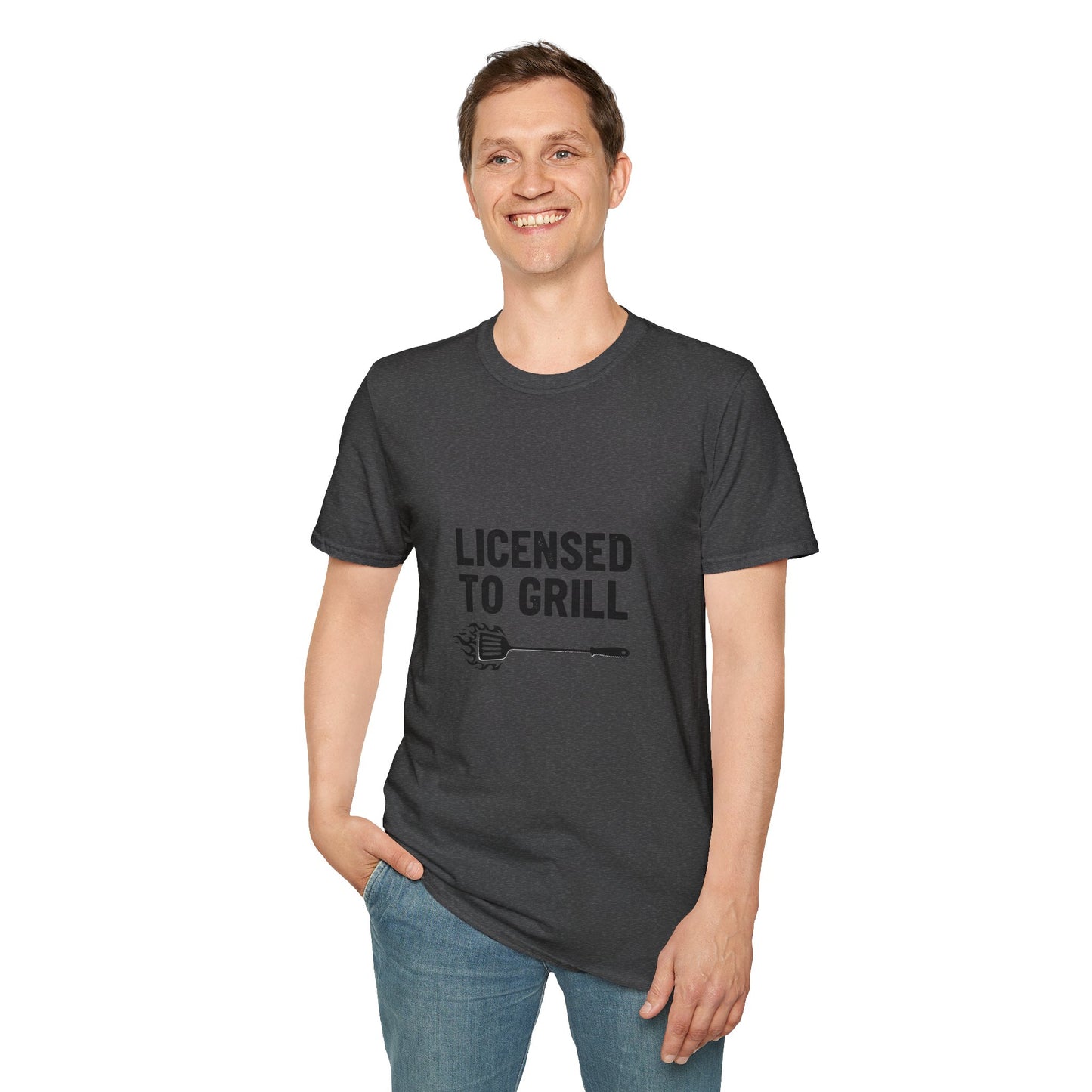 Licensed to Grill Unisex T-Shirt | Funny BBQ Apparel, Grilling Gift, Summer Cookout Top, Foodie Shirt, Outdoor Party Wear