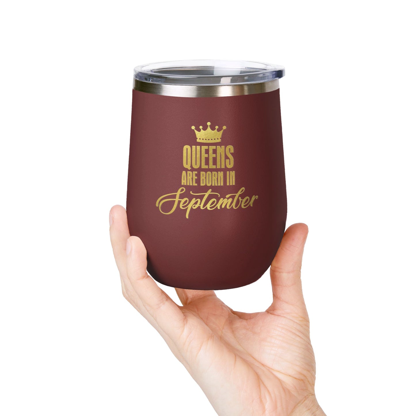 September Queens Wine Tumbler, 12oz | Birthday Gift for Her | Insulated Drinkware | Bachelorette Party Favor | Wine Lover Gift | [...]