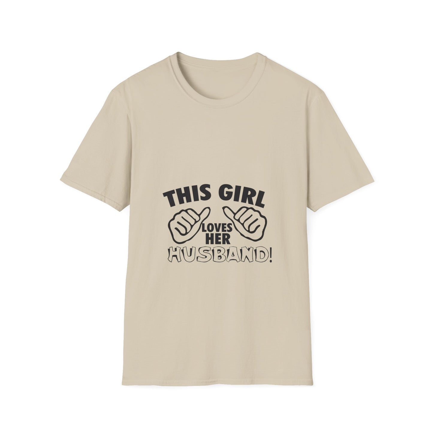 This Girl Loves Her Husbands Unisex T-Shirt - Funny Gift for Wives, Casual Wear, Family Reunion, Humorous Tee, Unique Summer Outfit