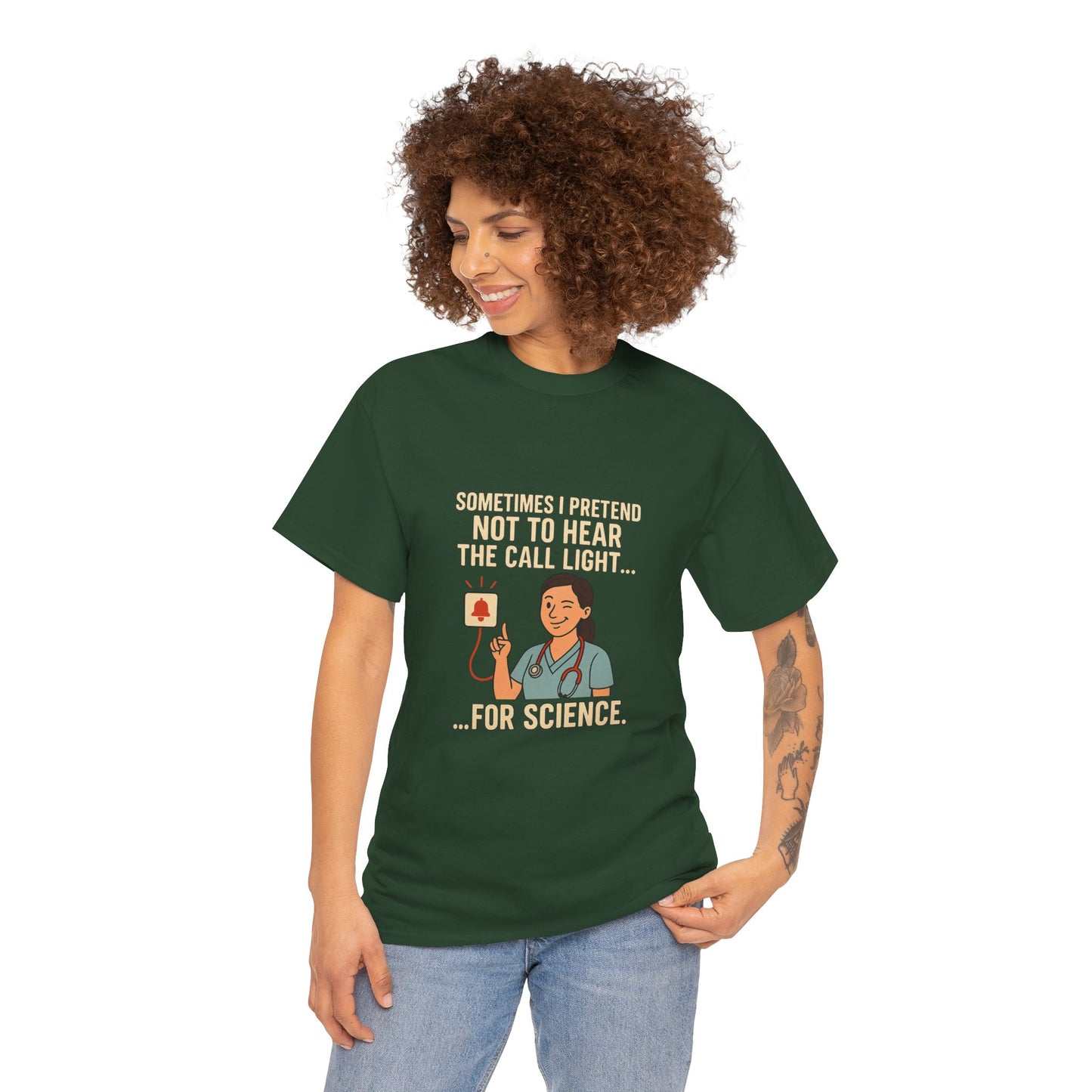 Funny Science Nurse Tee, Unisex Heavy Cotton Tee for Healthcare Workers, Gift for Nurses, Medical Humor Shirt, Nurses Week Apparel