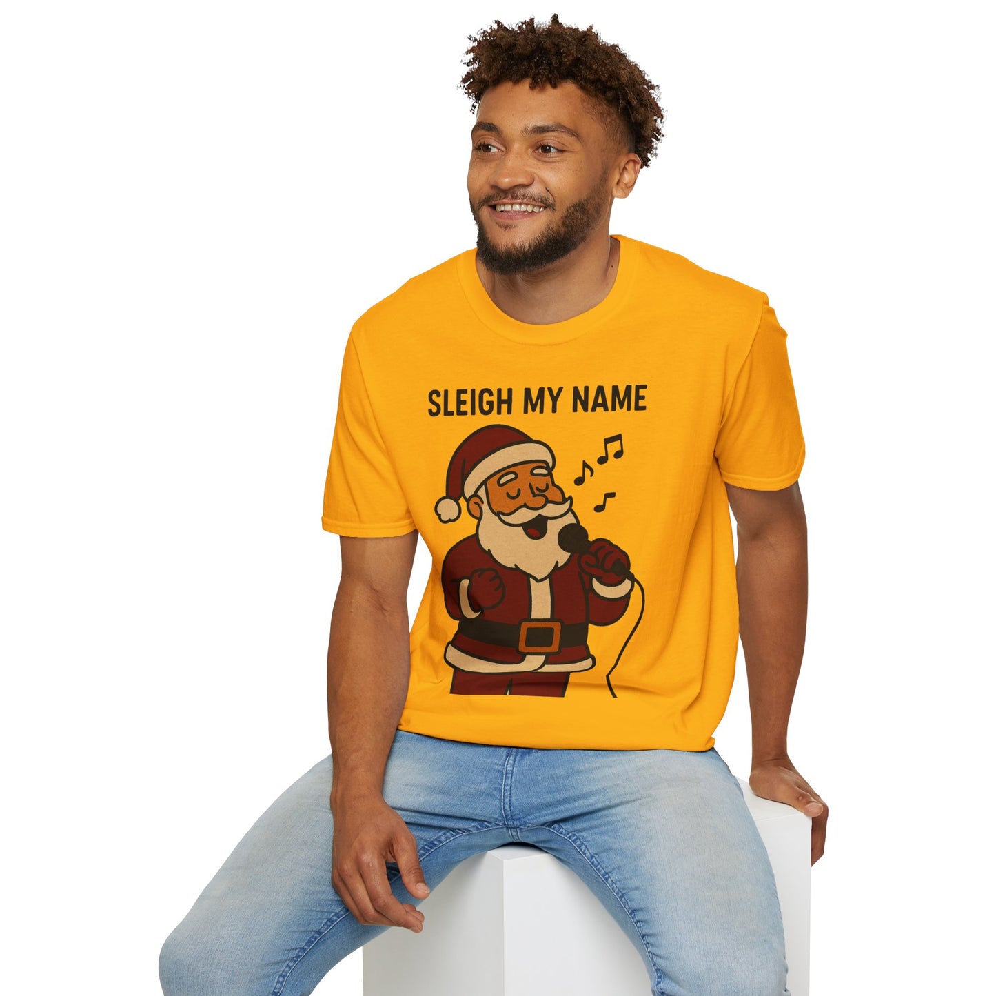 Santa Sleigh My Name Unisex T-Shirt