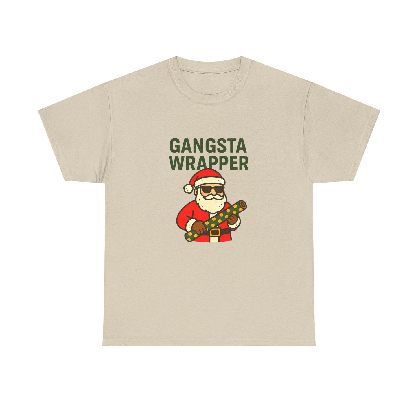 Gangsta Wrapper Unisex Cotton Tee - Fun Holiday T-Shirt for Christmas Celebrations