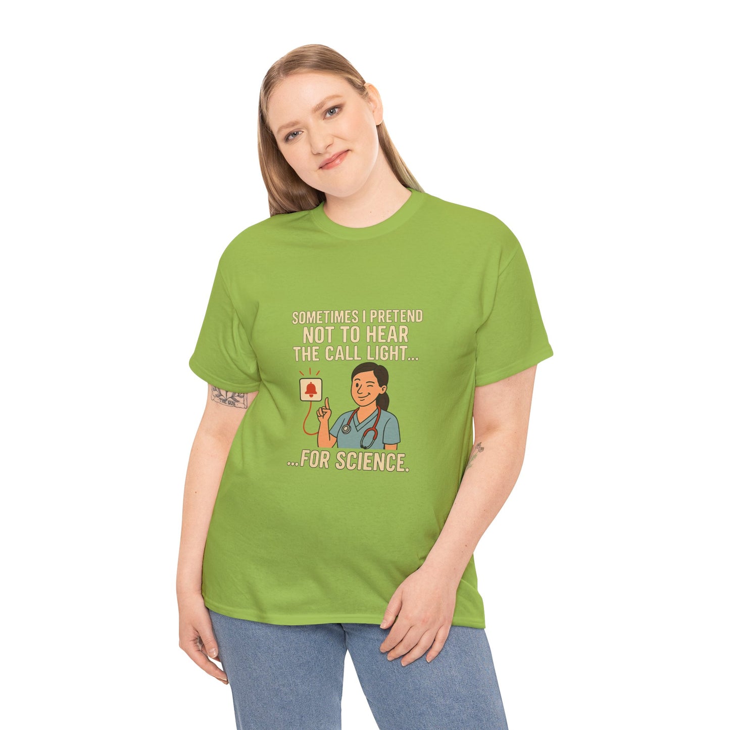 Funny Science Nurse Tee, Unisex Heavy Cotton Tee for Healthcare Workers, Gift for Nurses, Medical Humor Shirt, Nurses Week Apparel