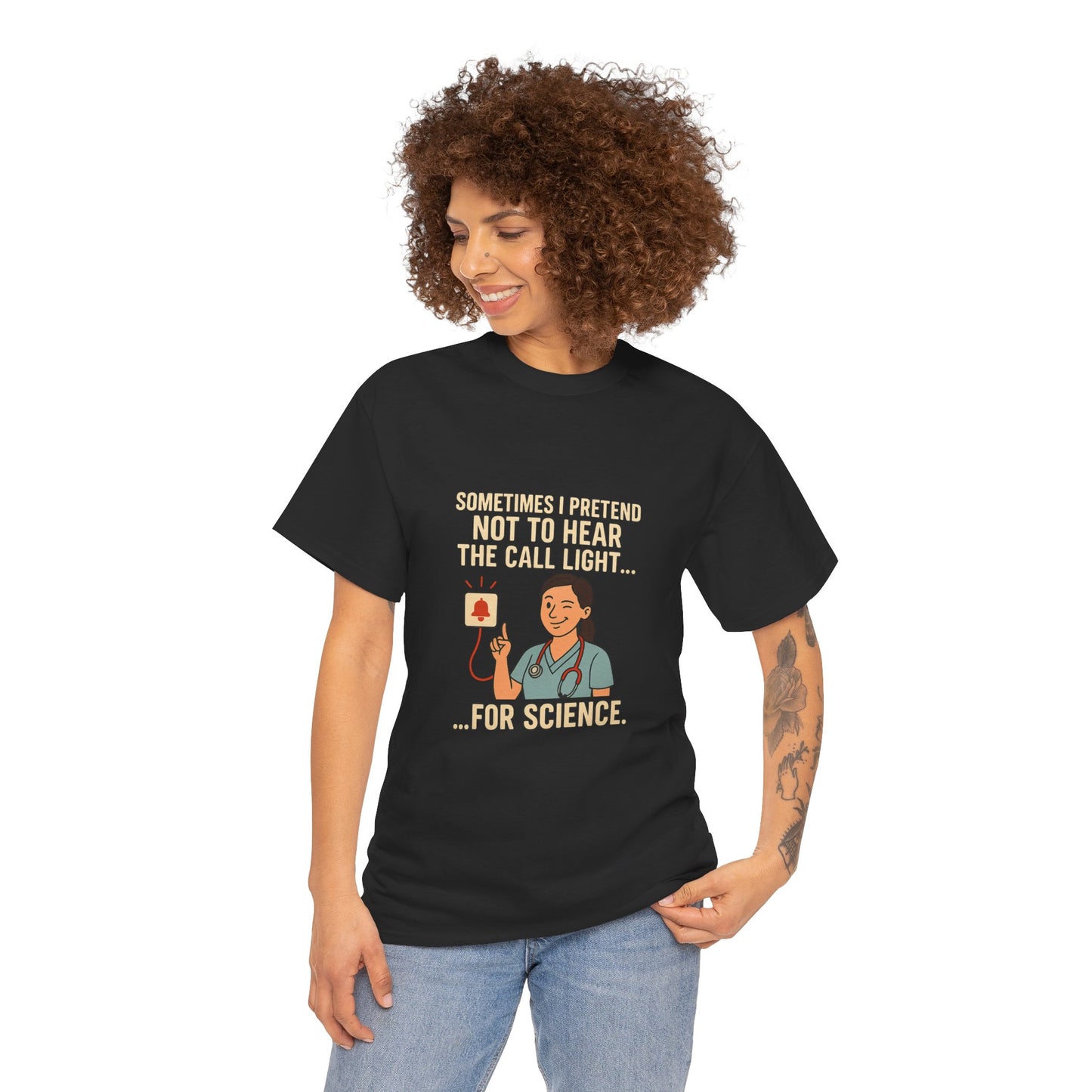 Funny Science Nurse Tee, Unisex Heavy Cotton Tee for Healthcare Workers, Gift for Nurses, Medical Humor Shirt, Nurses Week Apparel