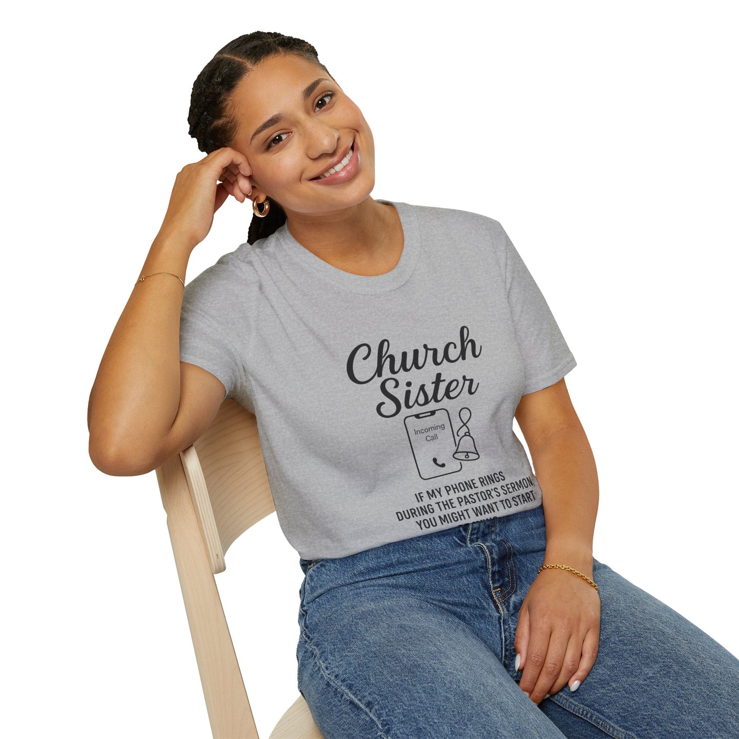 Church Sister T-Shirt | Funny Christian Tee, Church Apparel, Gifts for Churchgoers, Unisex T-Shirt, Religious Humor Shirt