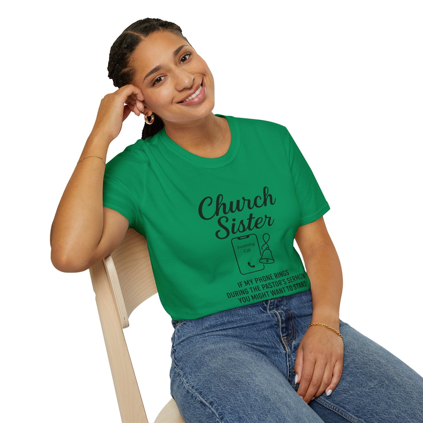 Church Sister T-Shirt | Funny Christian Tee, Church Apparel, Gifts for Churchgoers, Unisex T-Shirt, Religious Humor Shirt