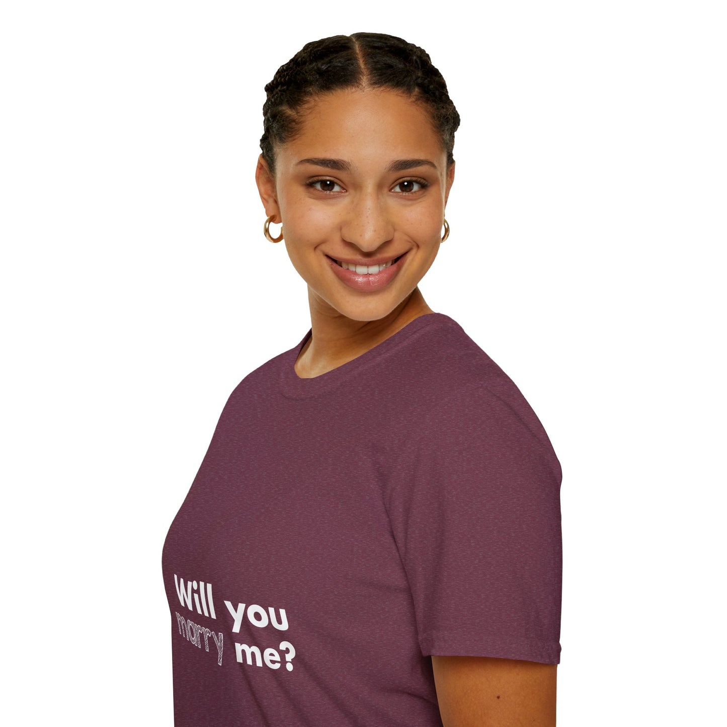 Will you marry me? Unisex Softstyle T-Shirt - Cozy Everyday Tee for Men and Women, Great for Casual Outings, Gifts, Birthdays, and Relaxed Events