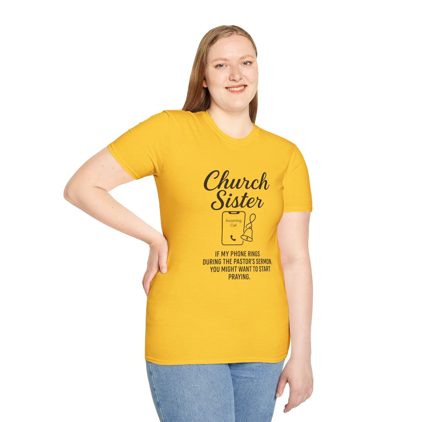 Church Sister T-Shirt | Funny Christian Tee, Church Apparel, Gifts for Churchgoers, Unisex T-Shirt, Religious Humor Shirt