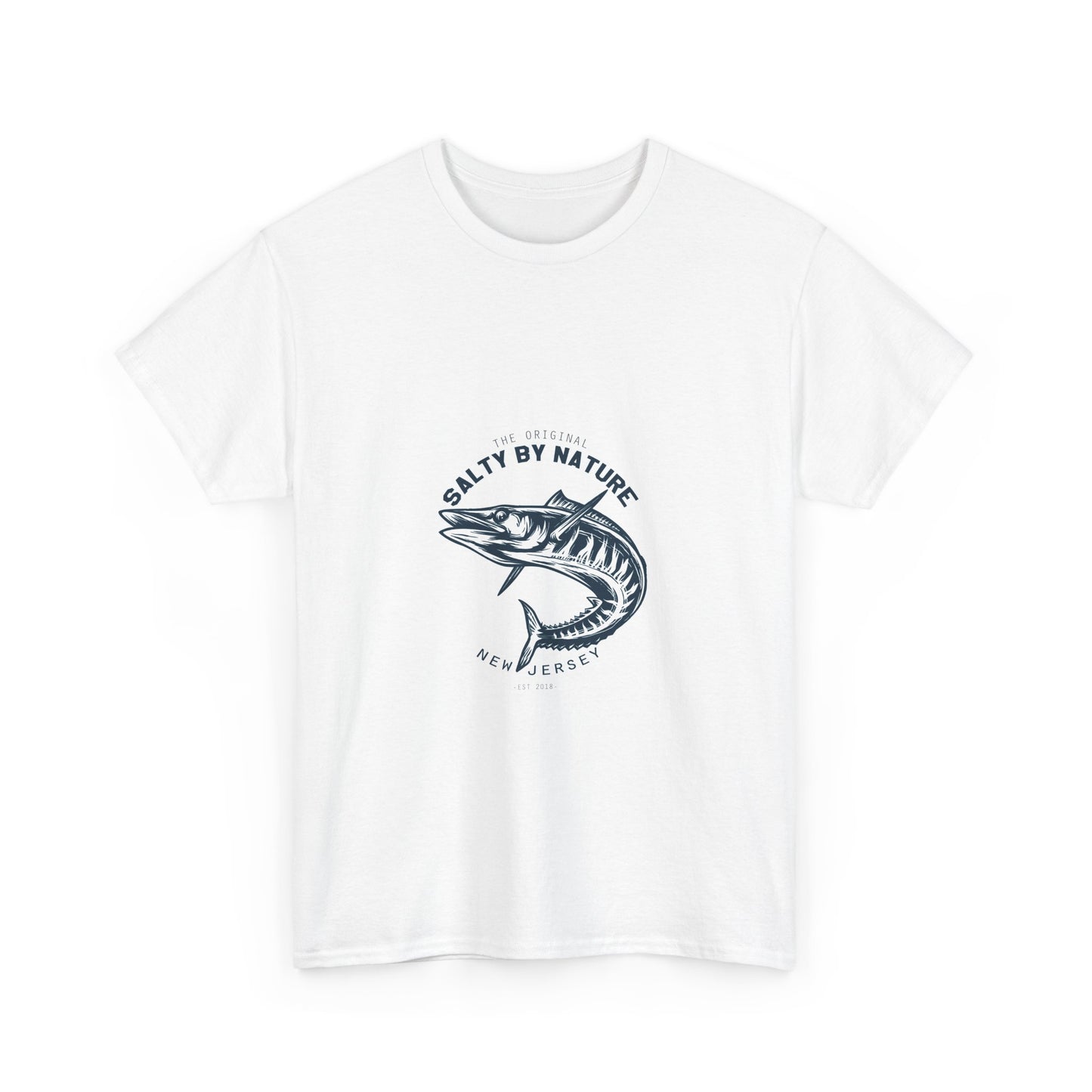 Salty By Nature Unisex Heavy Cotton Tee, Fishing Lover Gift, Outdoor Enthusiast Shirt, Summer Casual Wear, Beach Day Outfit