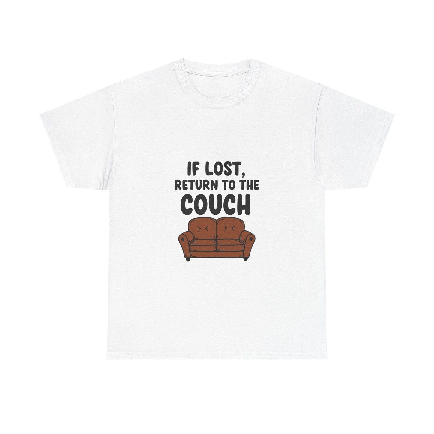 Funny Couch Tee, Unisex Heavy Cotton Tee, Comfort Shirt for Homebodies, Perfect Gift for Couch Lovers, Casual Wear, Quirky Shirt
