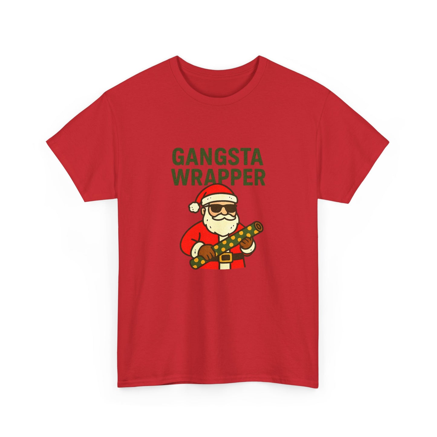 Gangsta Wrapper Unisex Cotton Tee - Fun Holiday T-Shirt for Christmas Celebrations