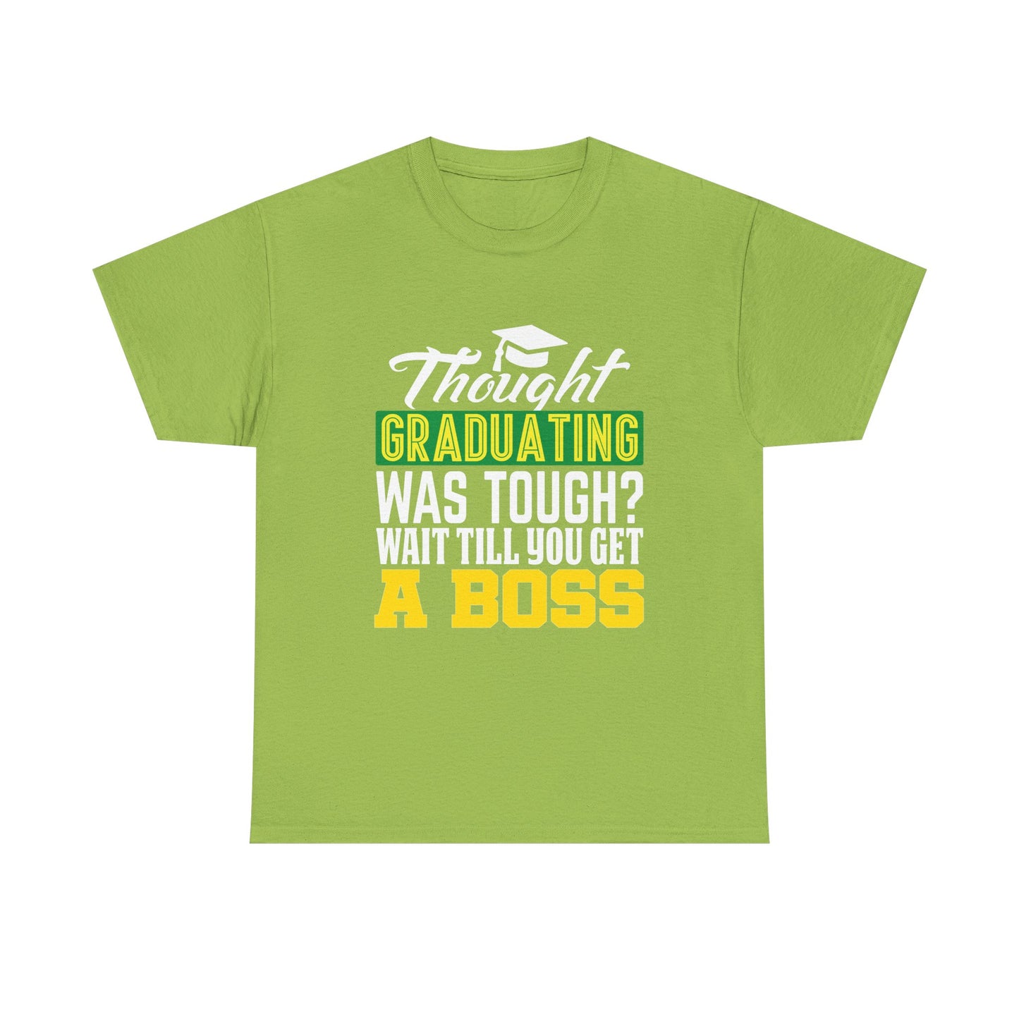 Humorous Graduation Tee - Perfect Gift for Graduates and Bosses, Funny College T-Shirt, Unisex Heavy Cotton, Graduation Celebration, [...]