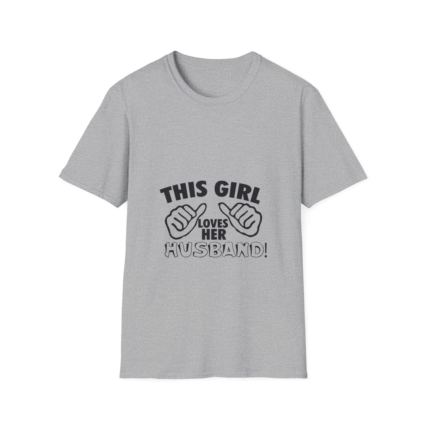 This Girl Loves Her Husbands Unisex T-Shirt - Funny Gift for Wives, Casual Wear, Family Reunion, Humorous Tee, Unique Summer Outfit