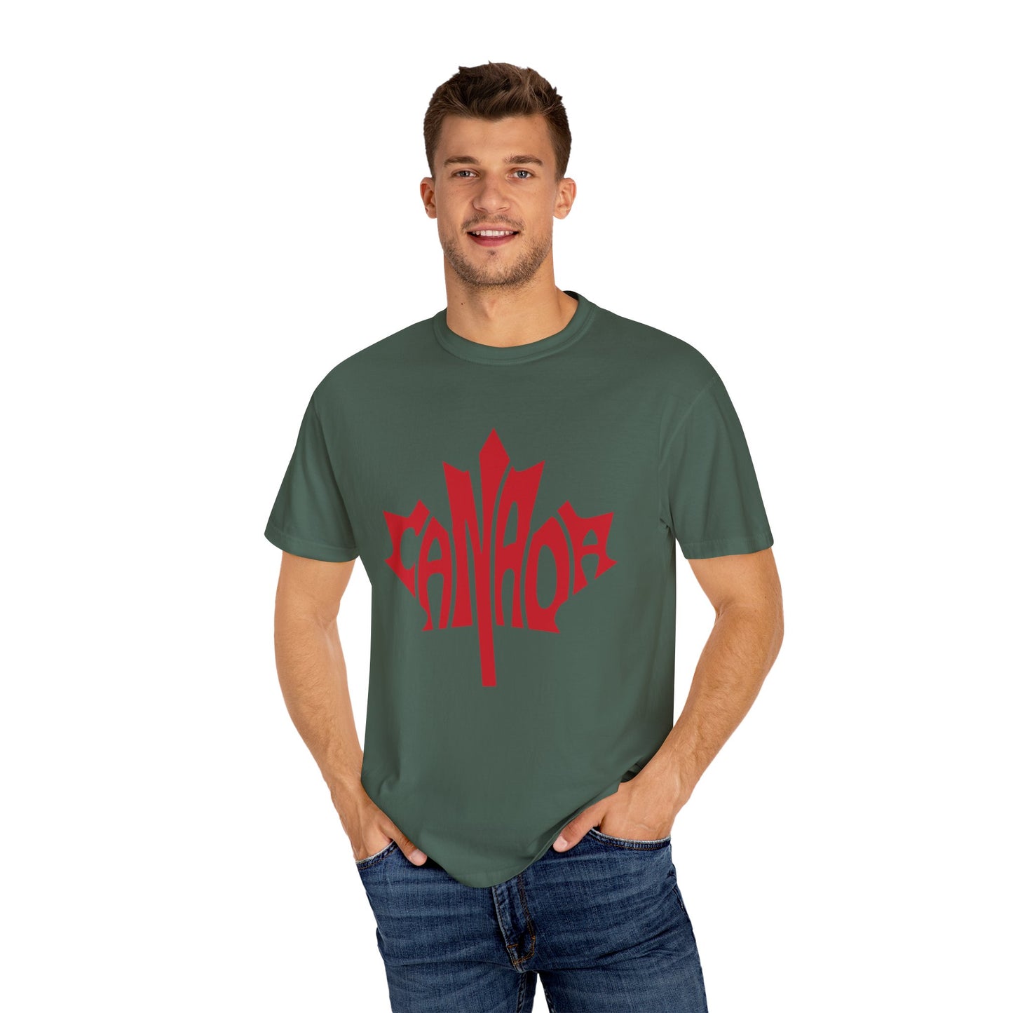 Canada Graphic T-Shirt, Unisex Tee, Garment-Dyed Style, Casual Wear, Summer Essentials, Canadian Pride, Unique Gift Idea