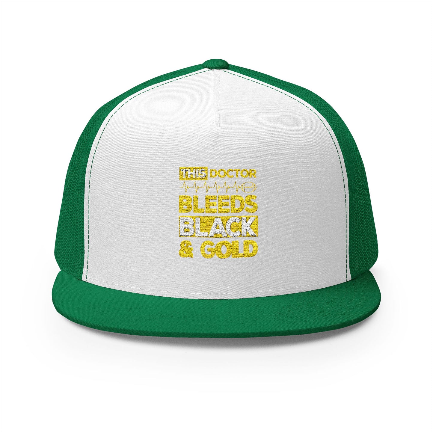 Stylish 5 Panel Trucker Cap - 'Doctor Bleeds Black & Gold' Embroidered Hat, Sports Cap, Gift for Medical Professionals, Adjustable [...]