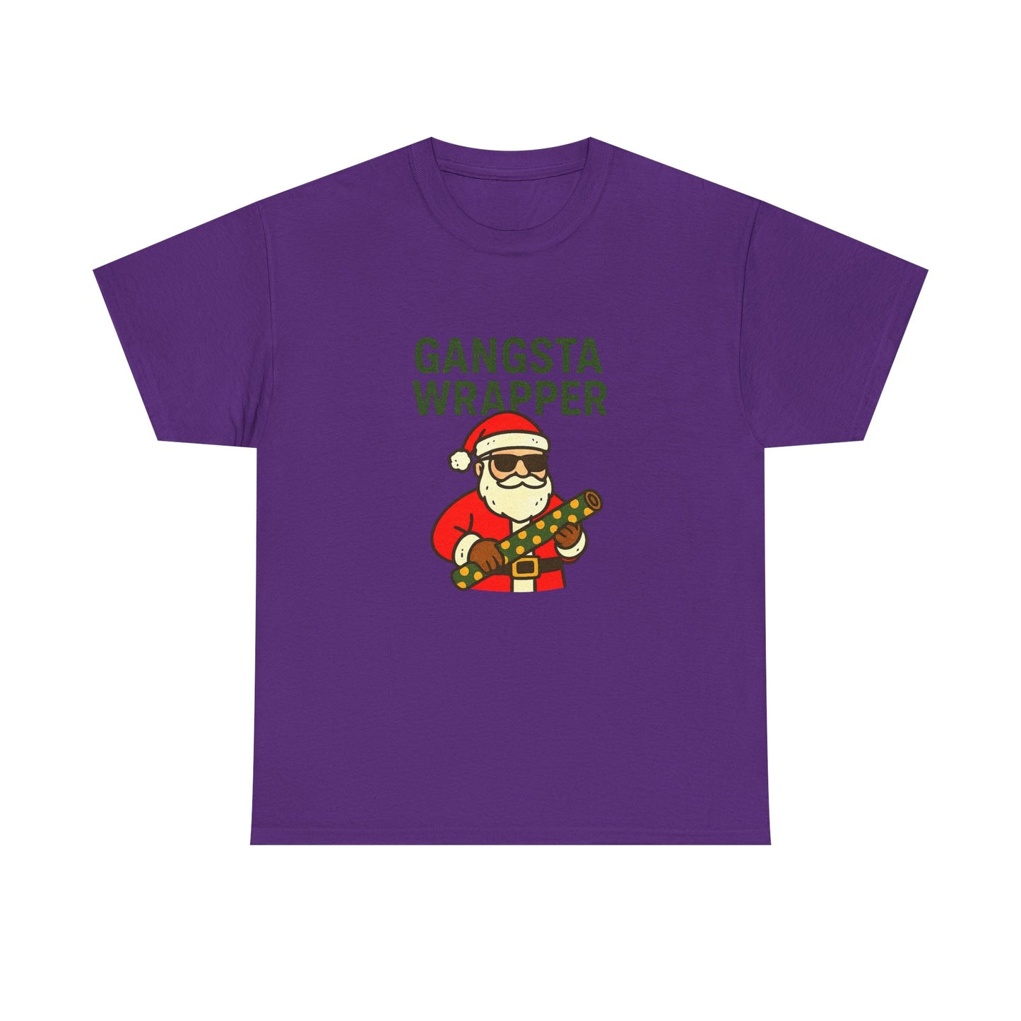 Gangsta Wrapper Unisex Cotton Tee - Fun Holiday T-Shirt for Christmas Celebrations