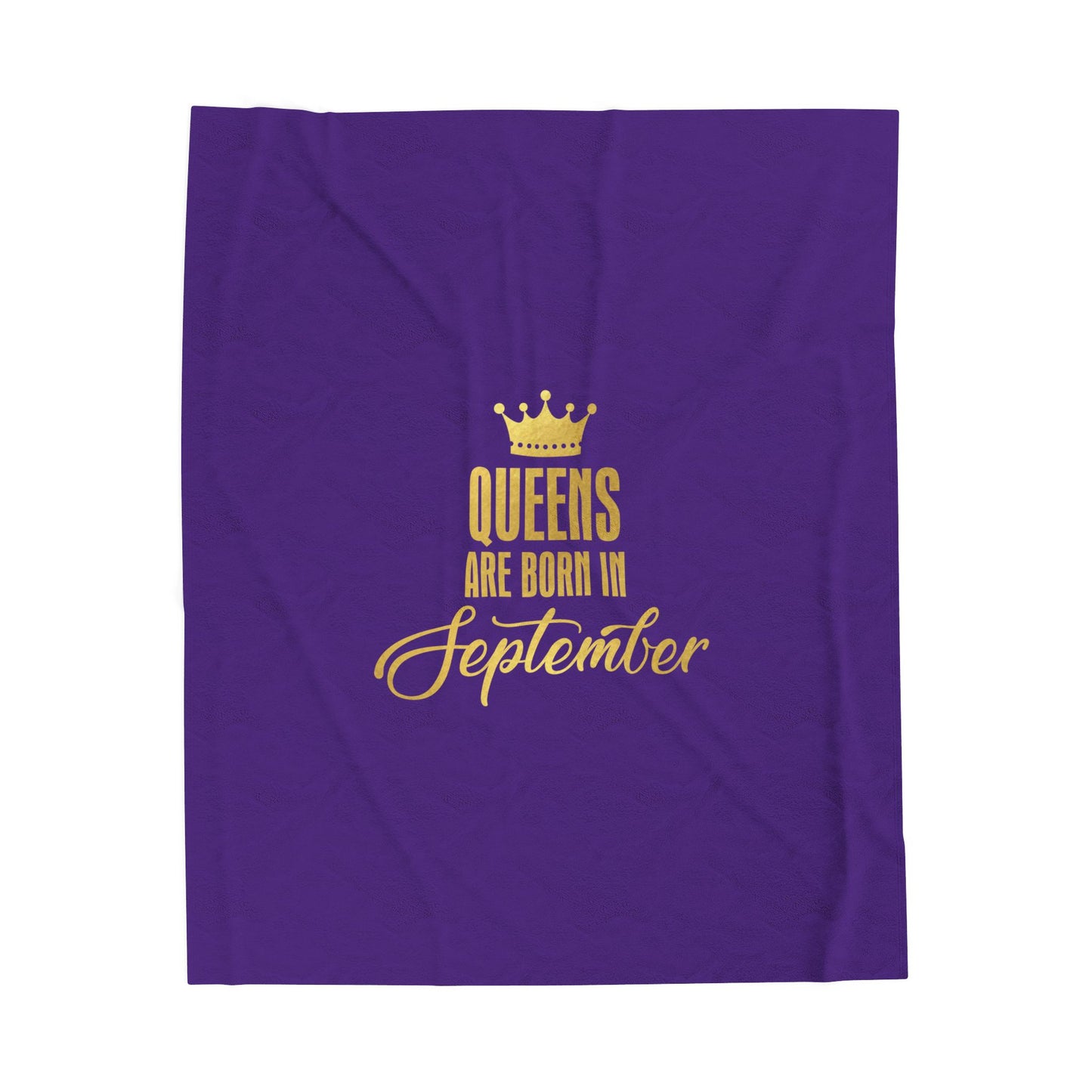 Queens are born in September  Velveteen Plush Blanket, Cozy Gift for Birthdays and Celebrations, Soft Home Decor, Stylish Lounge Accessory, [...]