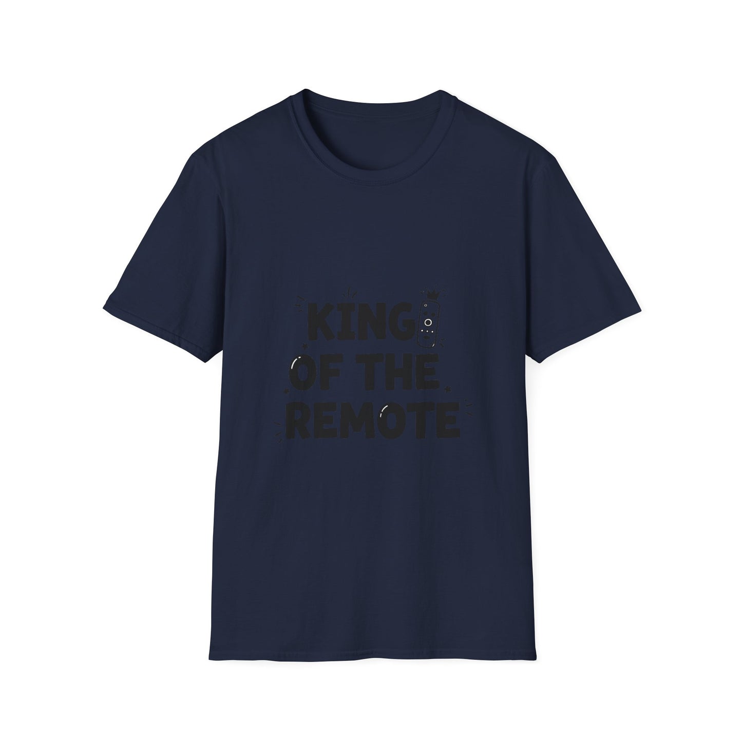 Funny King of the Remote Unisex T-Shirt | Gift for Dads, TV Lovers, Birthday Celebration, Relaxed Fit, Casual Wear