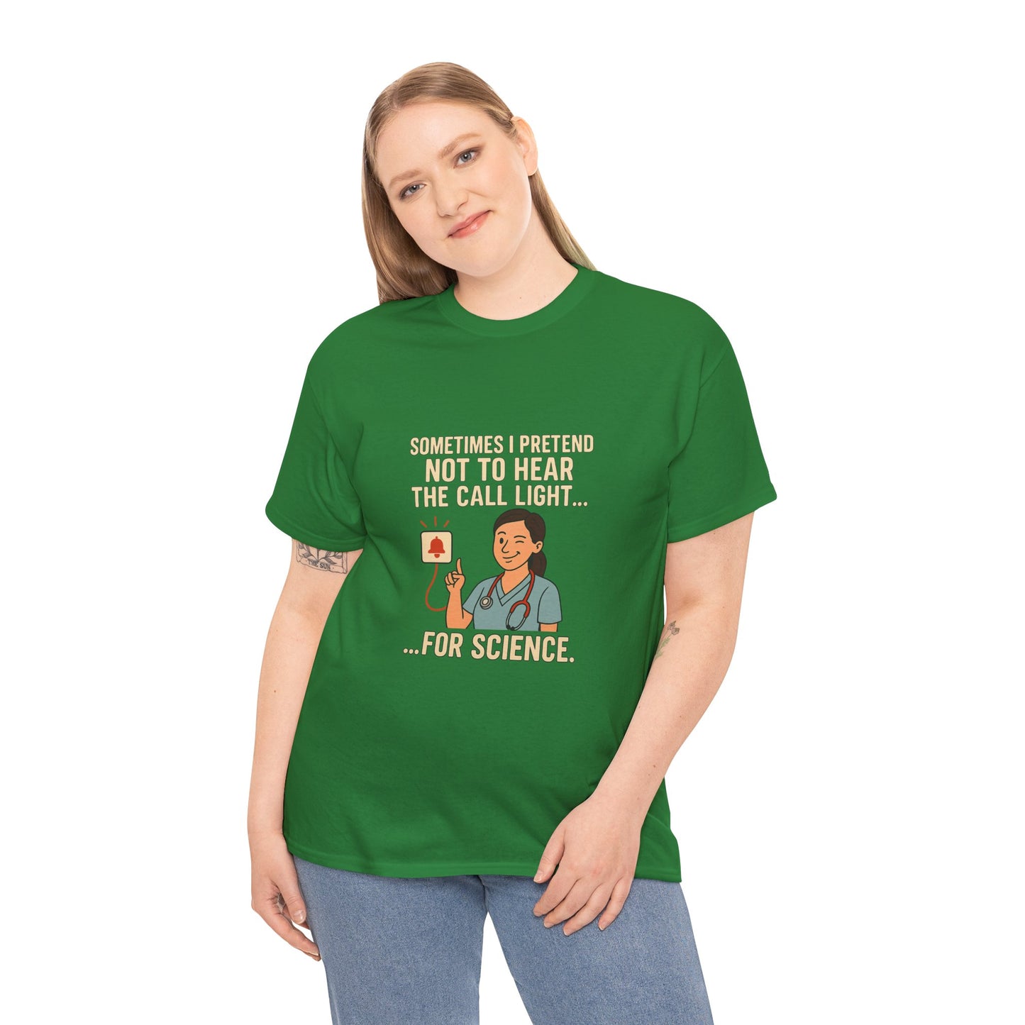 Funny Science Nurse Tee, Unisex Heavy Cotton Tee for Healthcare Workers, Gift for Nurses, Medical Humor Shirt, Nurses Week Apparel